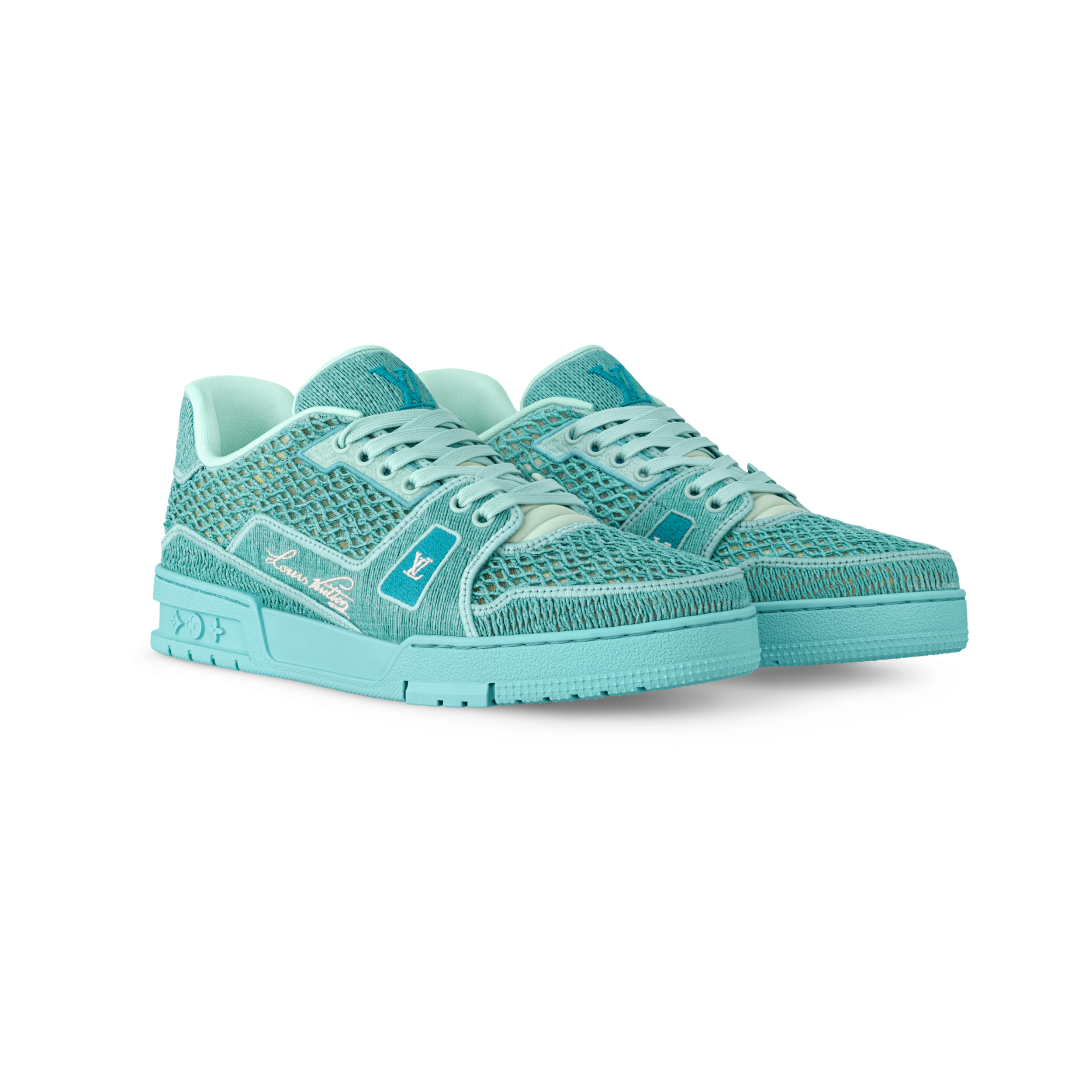 NIGO Louis Vuitton LV TRAINER Men's And Women's Spring/Autumn Fashion Casual Round-Toe Lace-Up Low-Top Shoes with Embroidered Upper Casual Sneakers Shoes #nigo78472