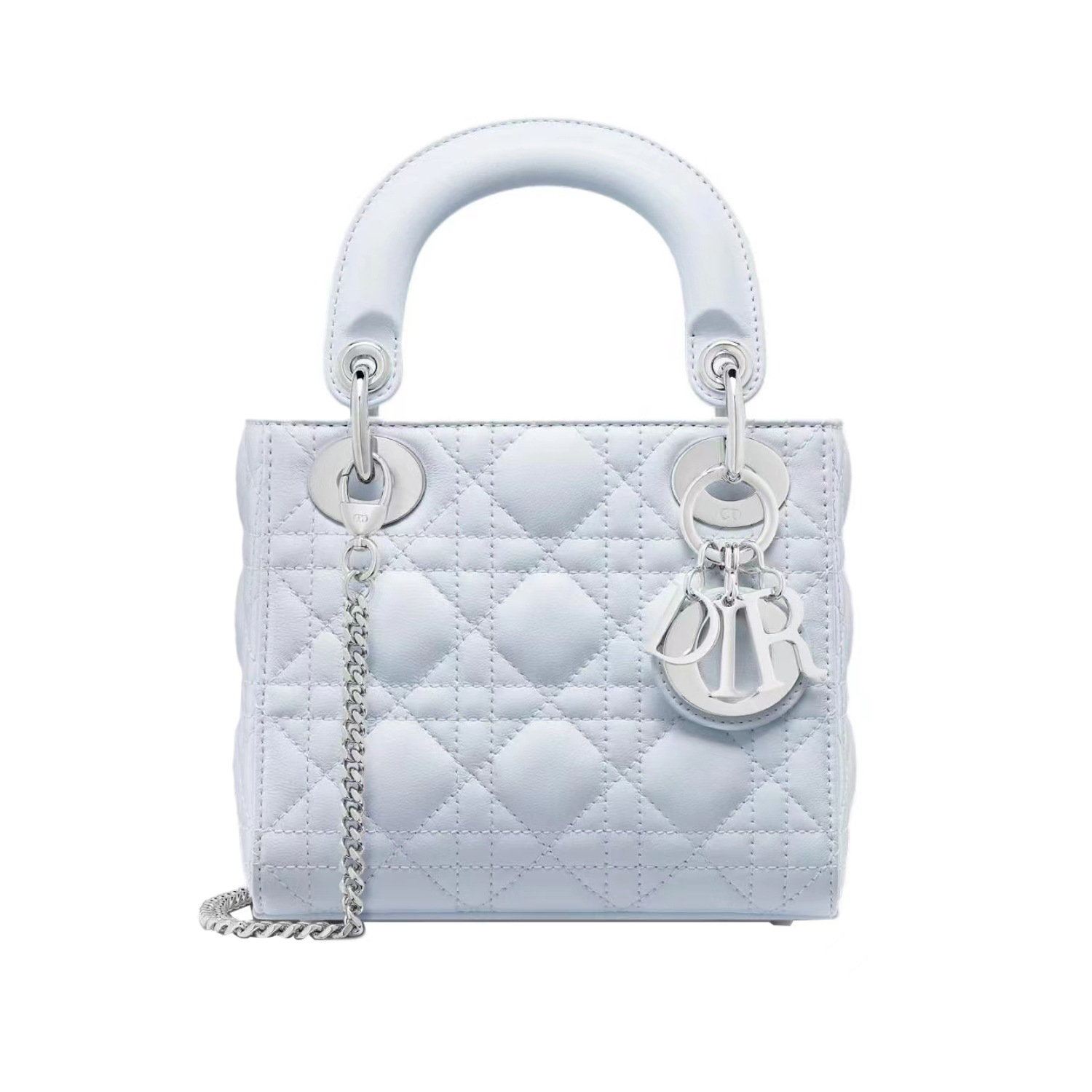 NIGO Dior Lady Women's Fashion Classic Logo Embroidered Leather Silver Buckle Lady D Bag Shoulder Bag Tote Chain Bag Bags M0505PNGE-M26Z #nigo78476