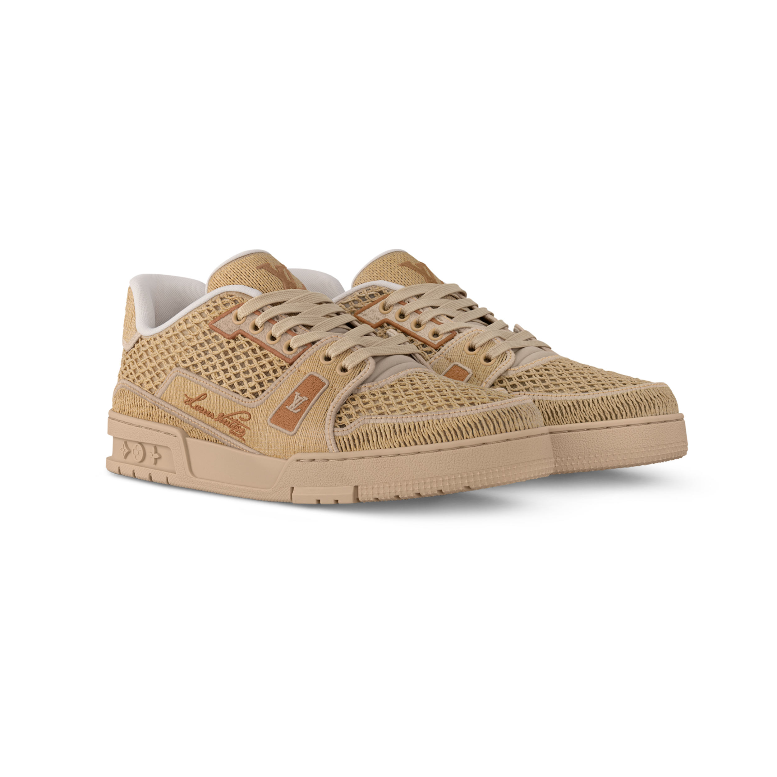 NIGO Louis Vuitton LV TRAINER Men's And Women's Spring/Autumn Fashion Casual Round-Toe Lace-Up Low-Top Shoes with Embroidered Upper Casual Sneakers Shoes #nigo78472
