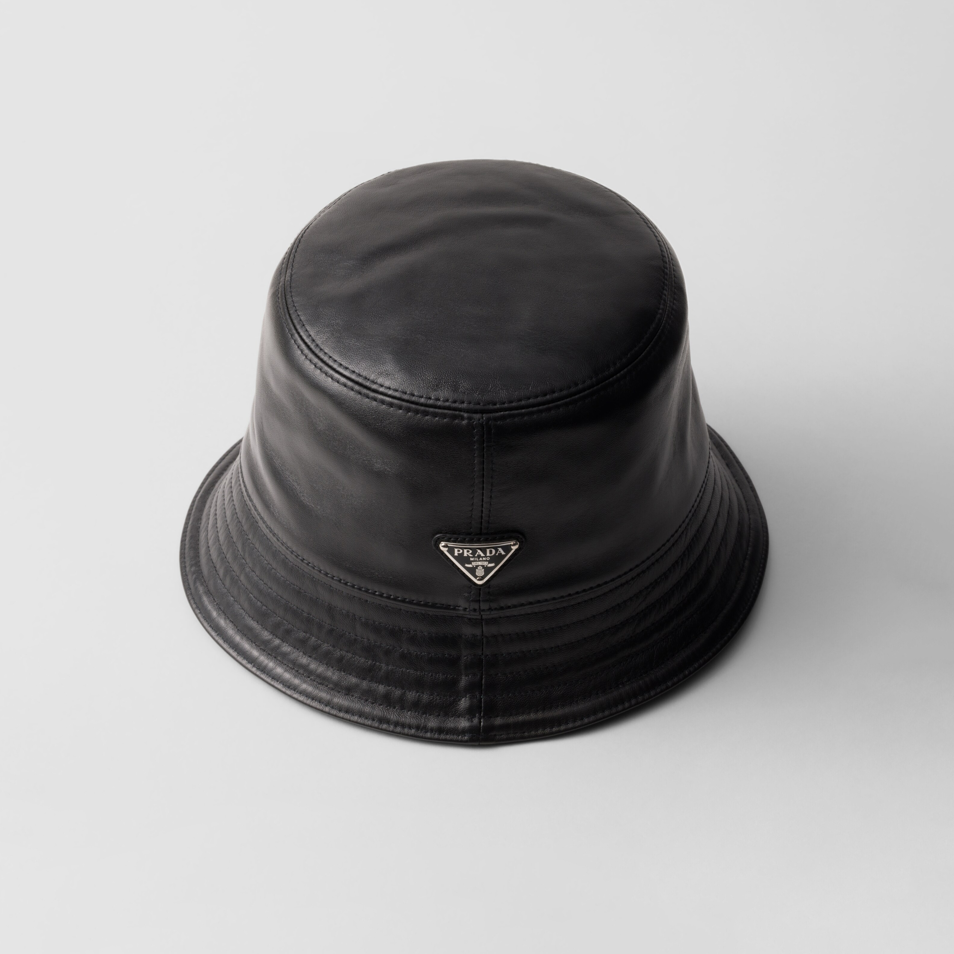 NIGO Prada Unisex Spring/Fall Fashion Casual Solid Color Fisherman's Hat with Logo Sheepskin Hat Accessories #nigo78471