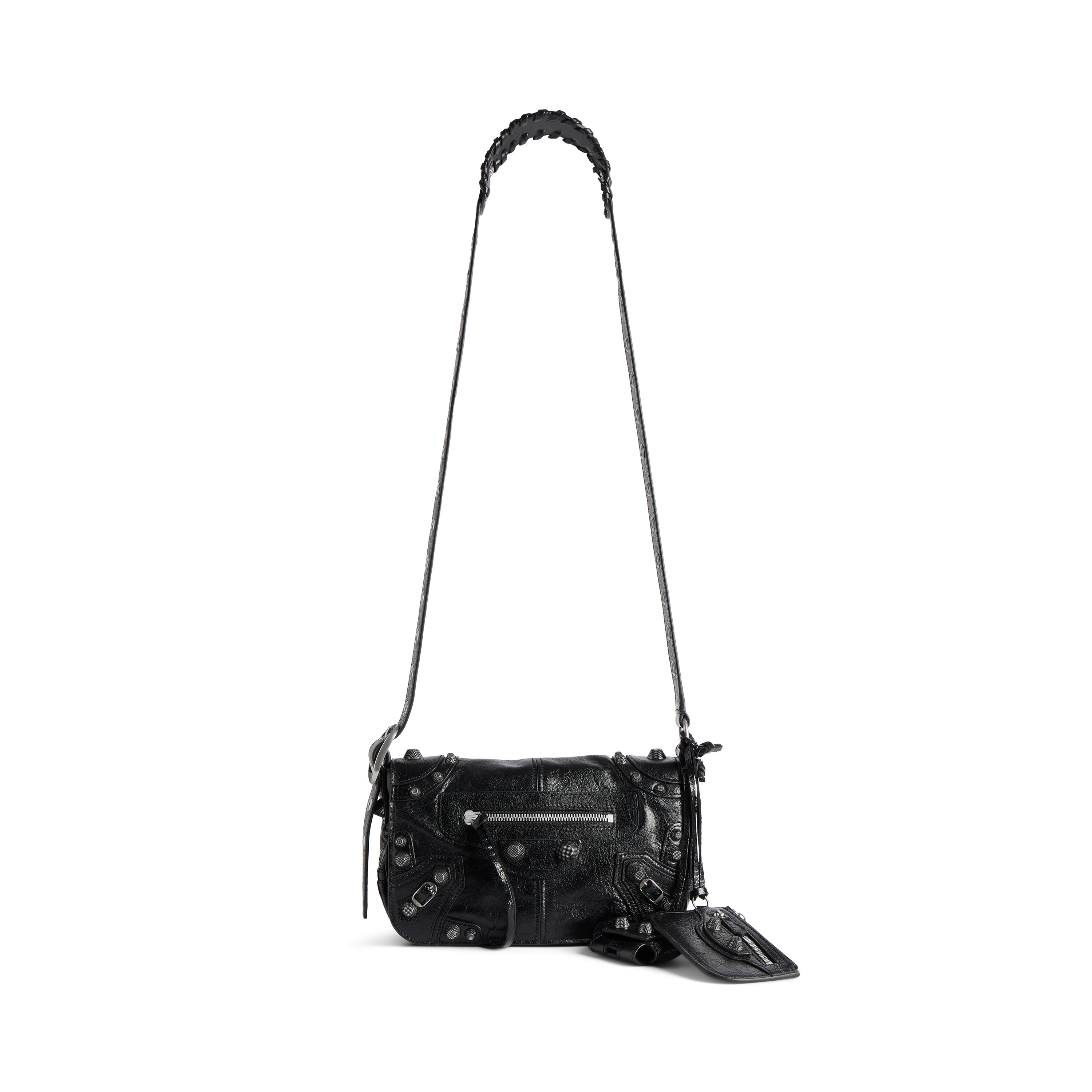 NIGO Balenciaga Le Cagole  Men's And Women's Fashion Casual Solid-Color Fine-Grain Lambskin Flap Bag with Adjustable Shoulder Strap Motorcycle Bag Crossbody Bag Bags #nigo78492