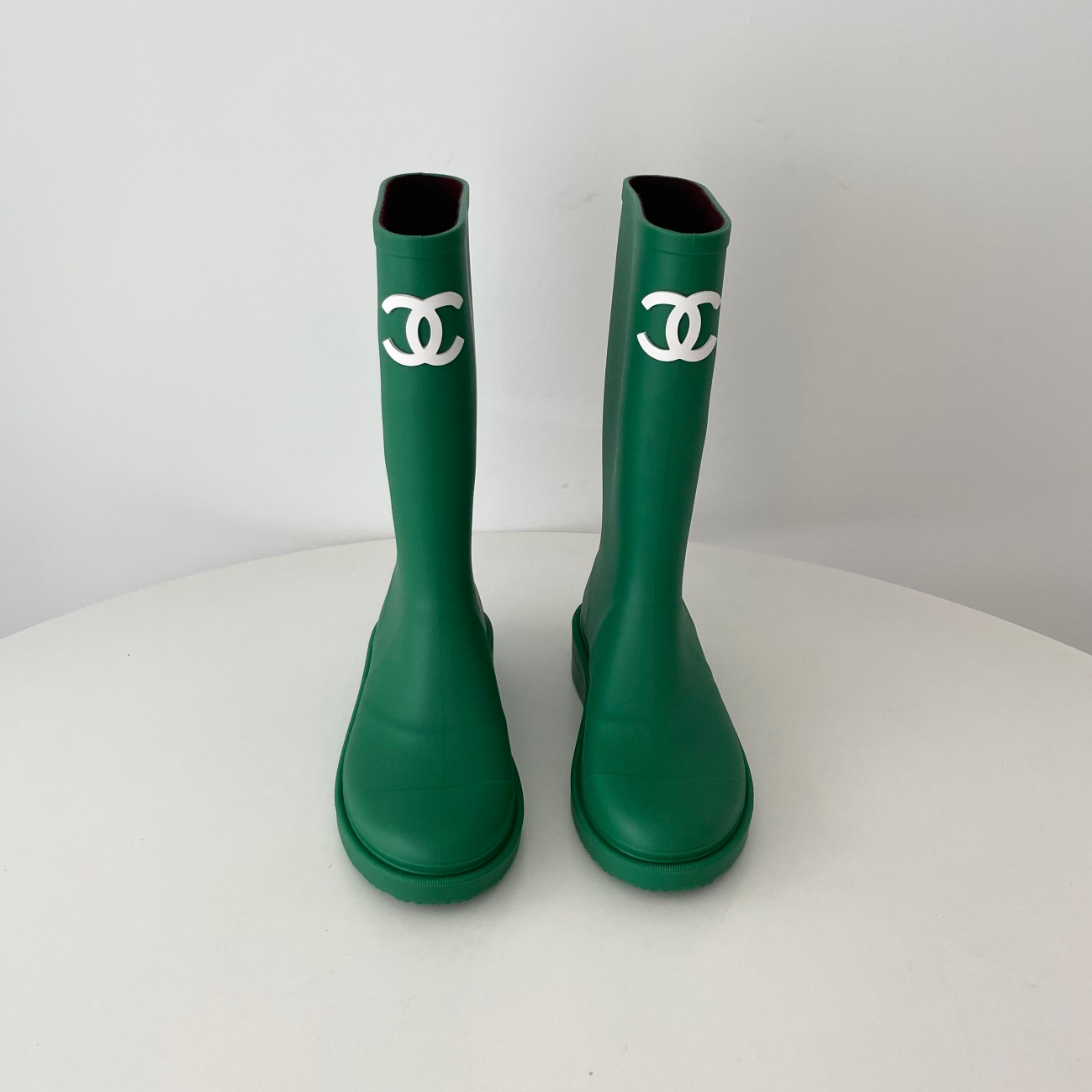 NIGO Chanel Women's And Men's Fashion Casual Solid Color Logo Round Toe Rain Boots Shoes #nigo78513