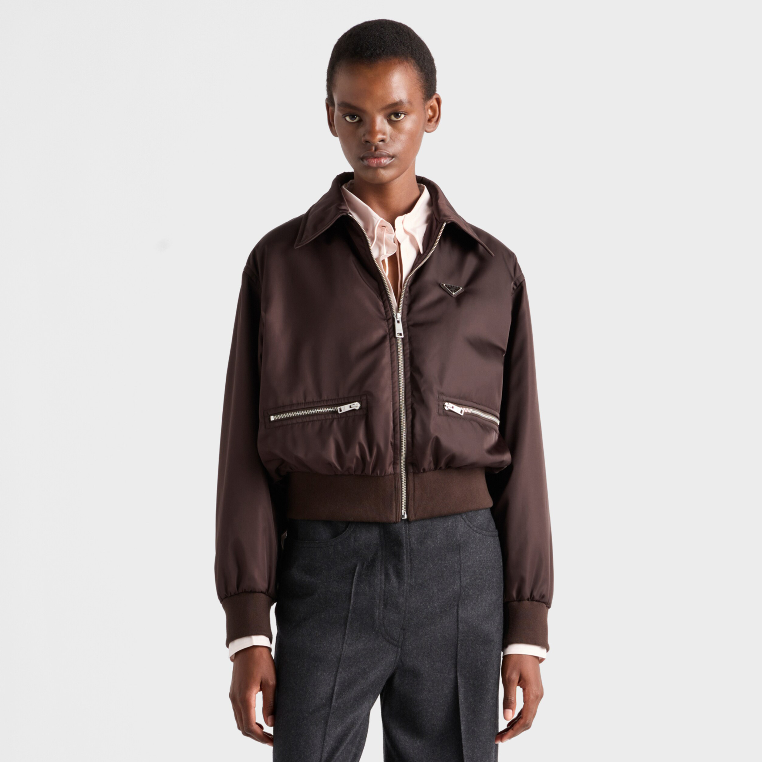 NIGO Prada Men's And Women's Spring/Fall Fashion Casual Solid Color Zipper Pocket Collared Long Sleeve Jacket #nigo78485