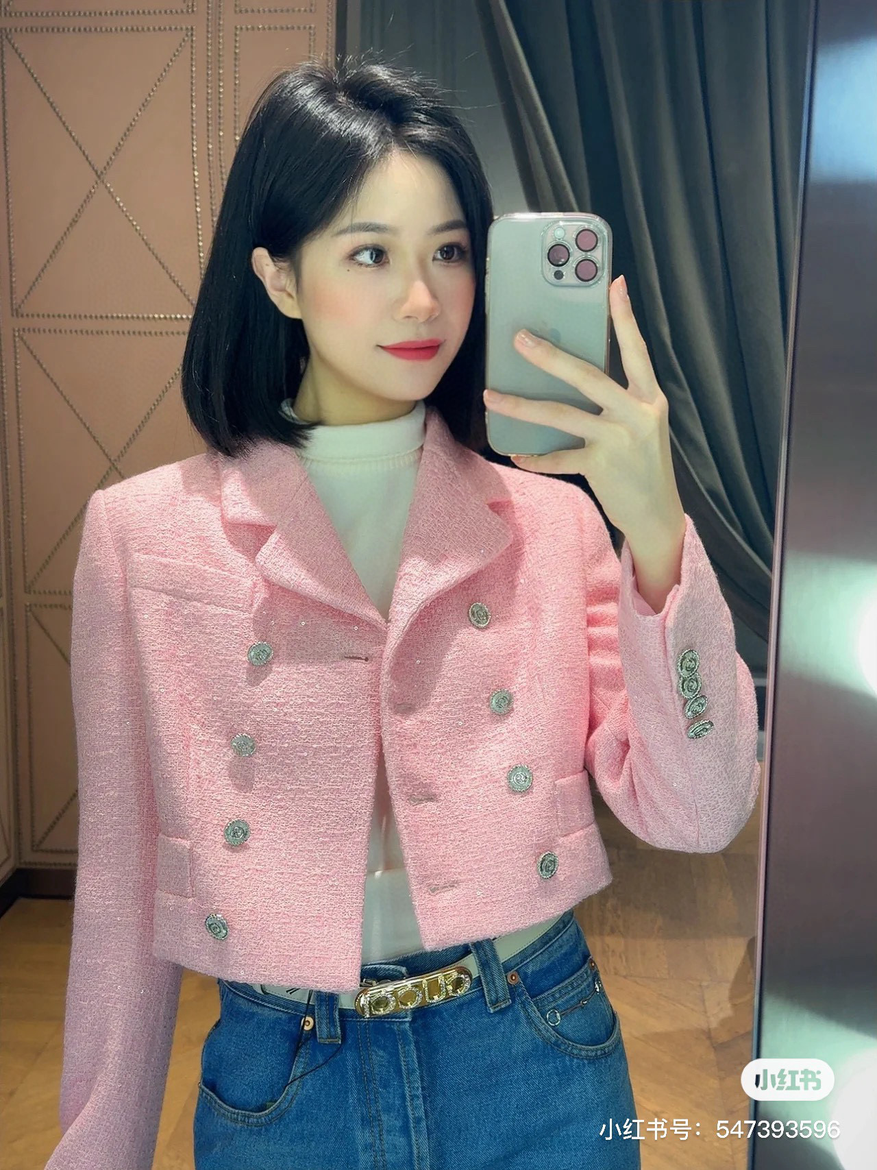 NIGO Gucci Women's Sequined Embroidered Spring/Fall Solid-Color Cotton-Blend Short Double-Breasted Jacket Ngvp #nigo2323