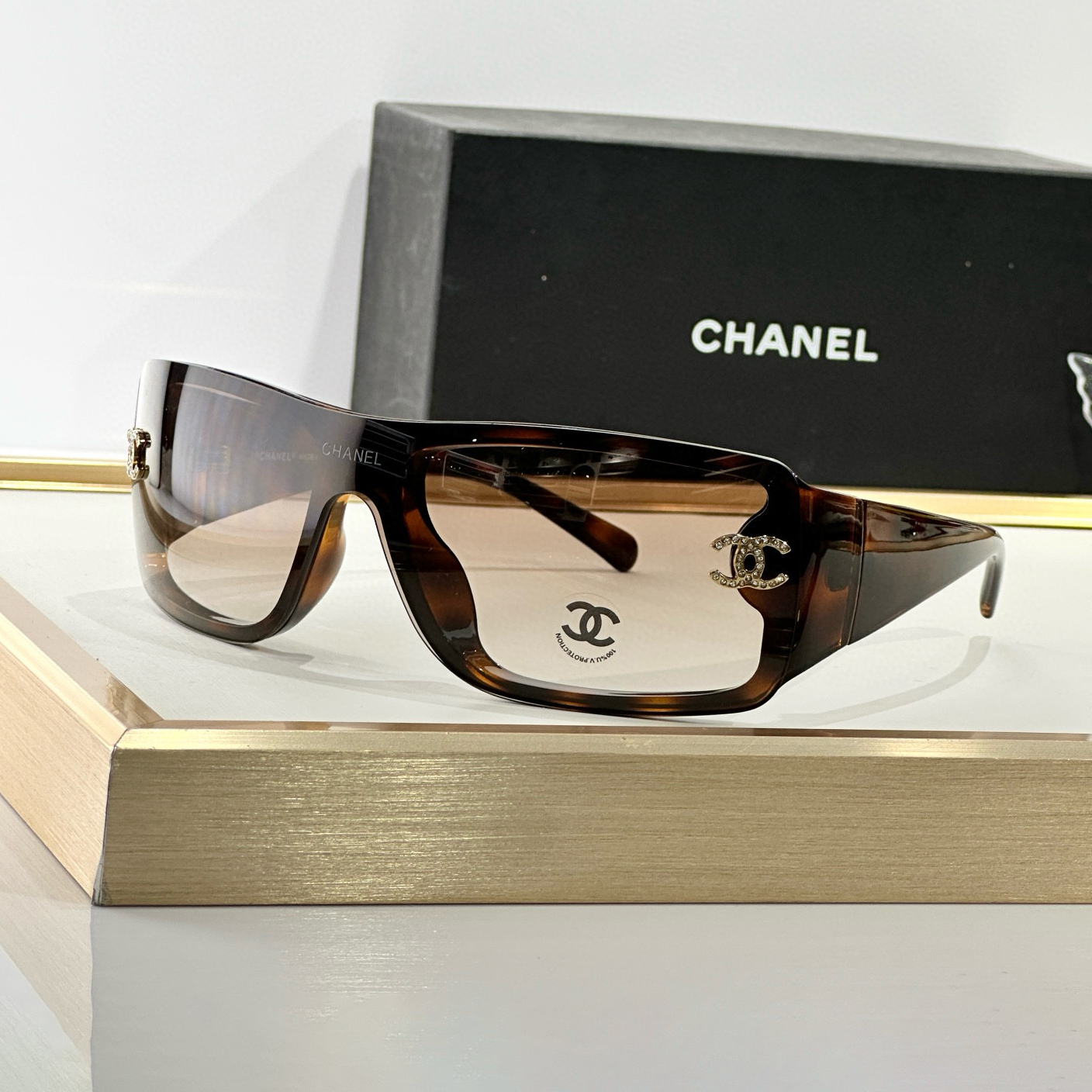 NIGO Chanel Women's Fashion Casual Solid-Color Logo Square Frame Sunglasses  Accessories#nigo78494
