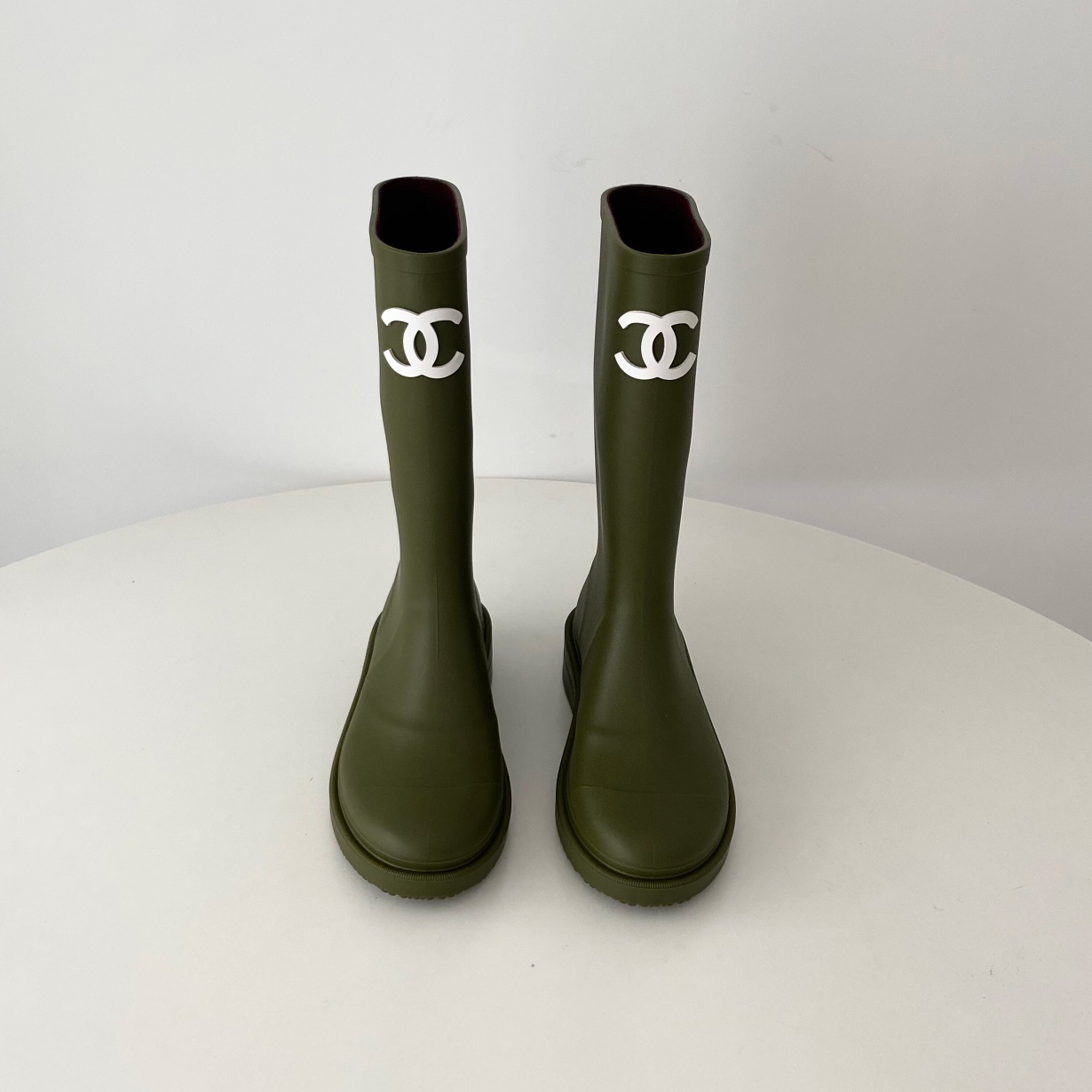 NIGO Chanel Women's And Men's Fashion Casual Solid Color Logo Round Toe Rain Boots Shoes #nigo78513