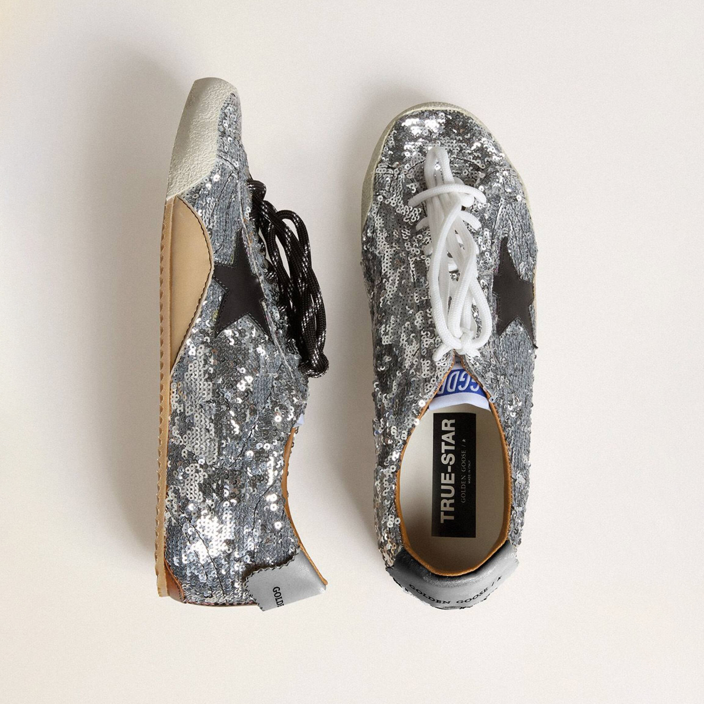 NIGO Golden Goose Women's Spring/summer Fashion Casual Round Toe Lace Up Leather Low Top Sequined Shoes Thin Sole Design Everyday Versatile Casual Shoes #nigo78511