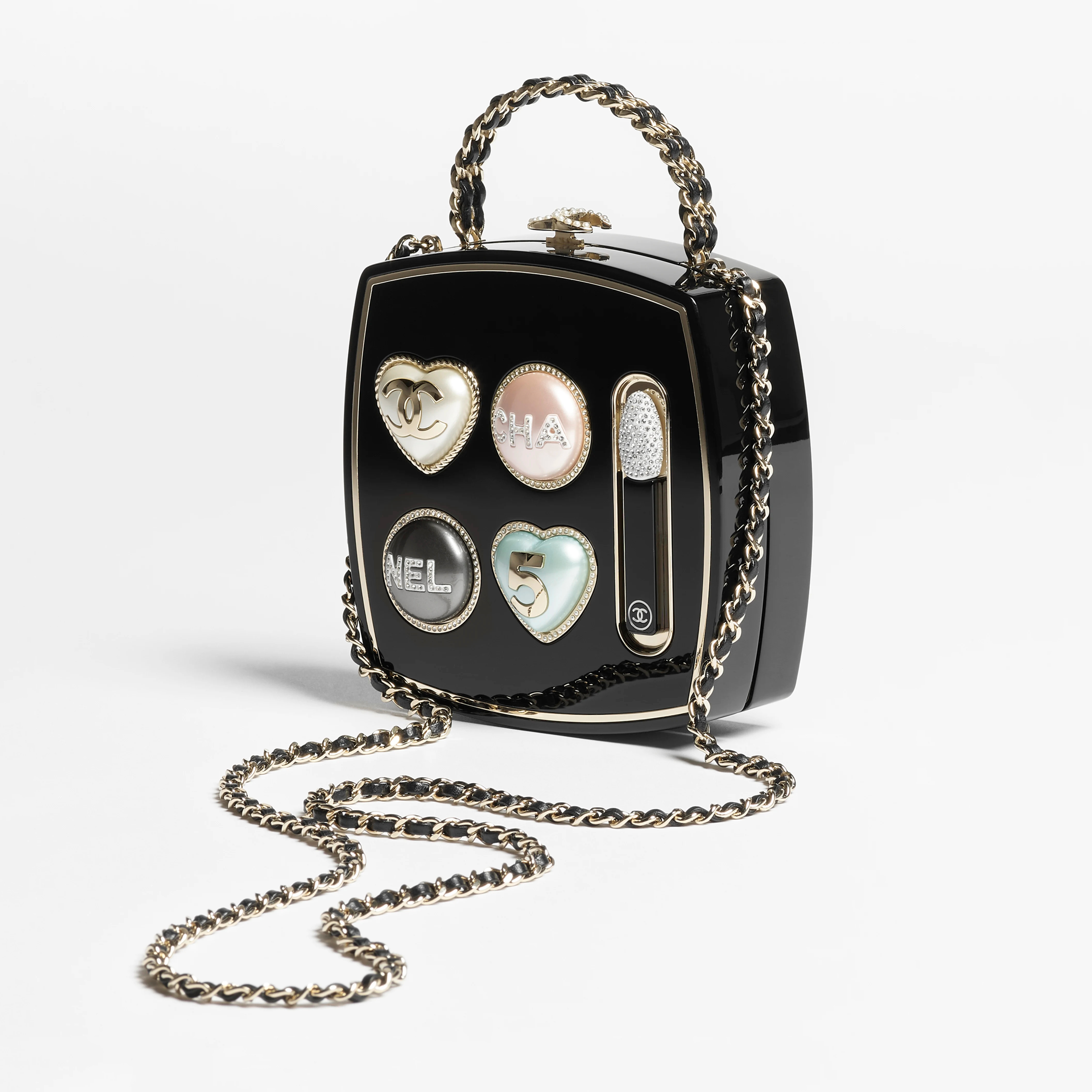 NIGO Chanel Women's Ladies' Fashion Classic Color Palette Shaped Rigid Evening Clutch Makeup Case Chain Bag Bags AS5652-B21915-U2093 #nigo78527