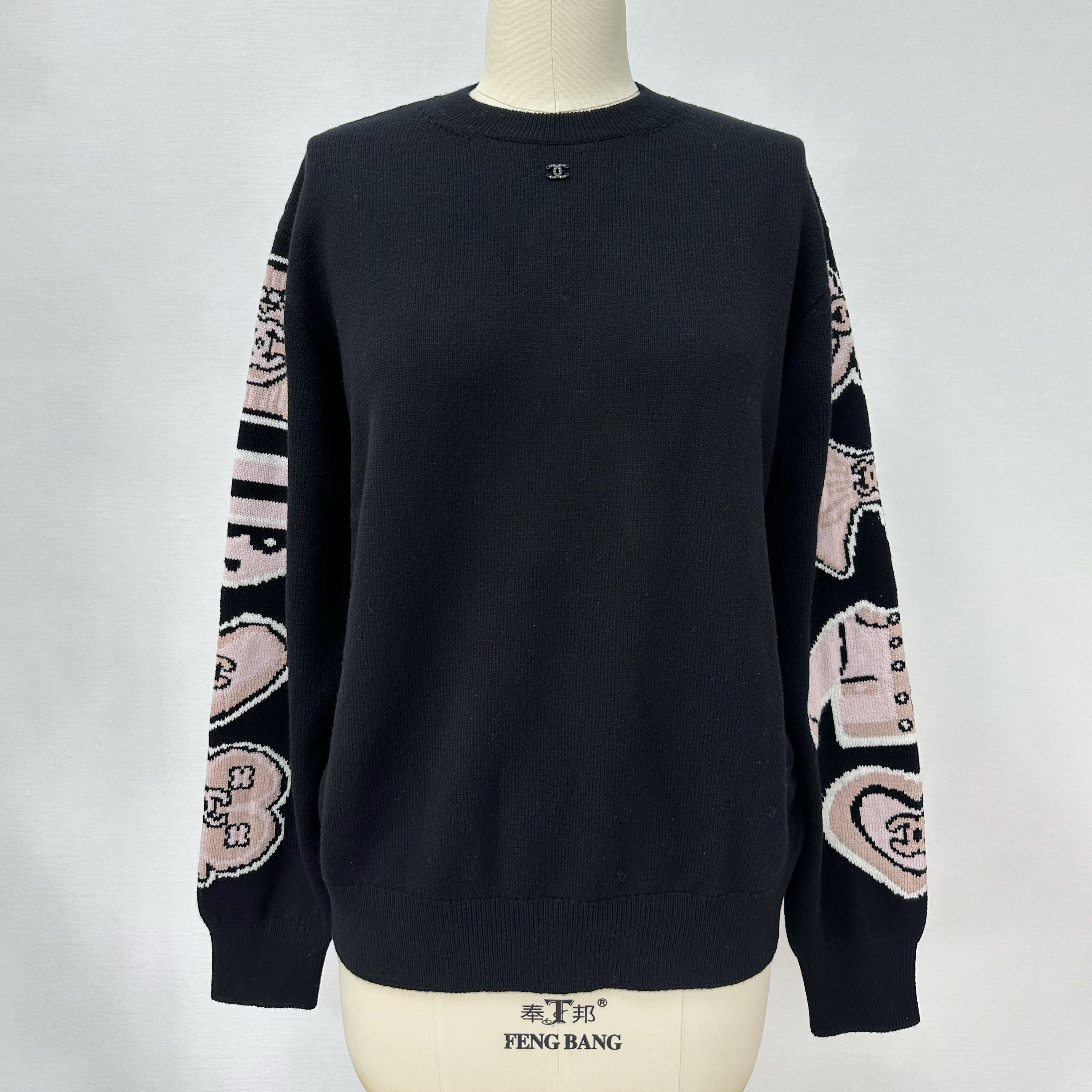 NIGO Chanel Women's Spring/Fall Fashion Casual Crew Neck Long Sleeve Cashmere Sweater #nigo78519