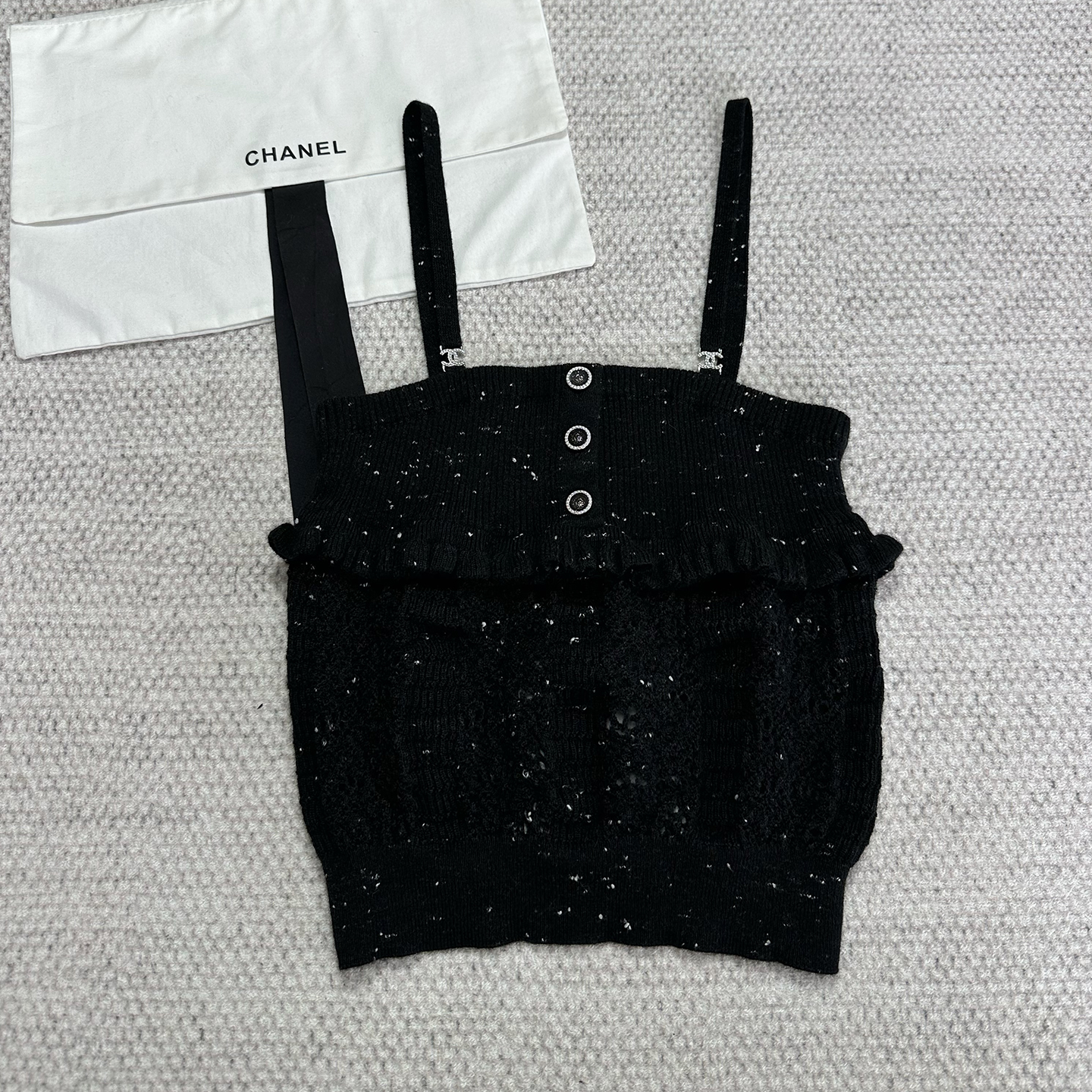 NIGO Chanel Women's Spring/Summer Lace-Up Knit Solid Color Cashmere Sleeveless Tank Top Vest Ngvp #nigo2335