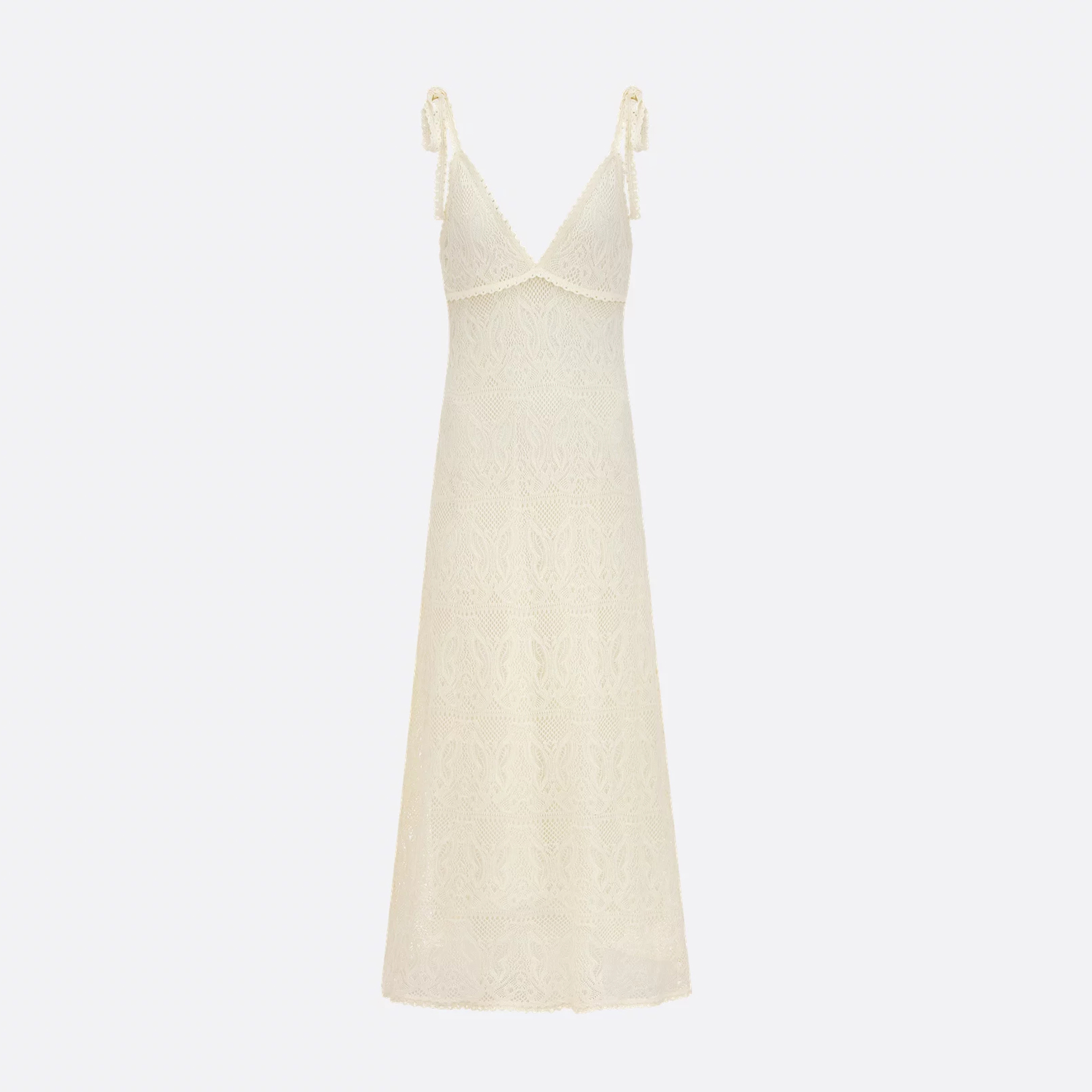 NIGO Dior ﻿ Women's Summer Dioriviera Hollow-Lined Two-Piece Cotton Solid-Color High-Street Long Sleeveless Halter Flared Dress Dresses Ngvp #nigo2331