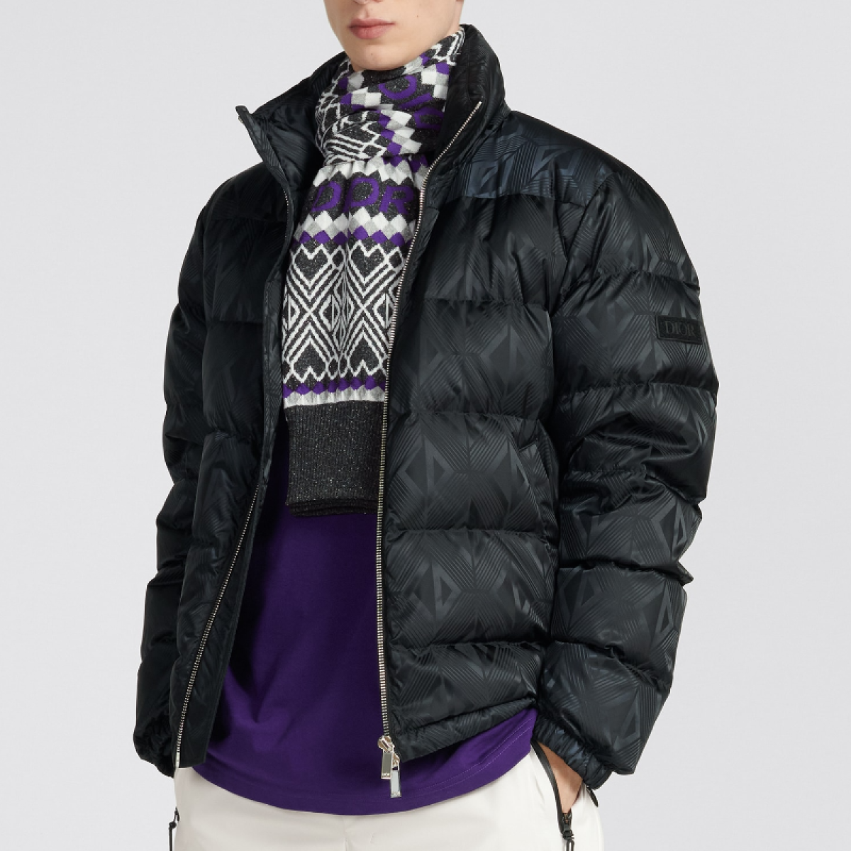 NIGO Dior Men's Fall/Winter Stand-Up Collar Logo All-Over Print Zipper Solid Color Casual Long-Sleeve Warm Puffer Down Jacket #nigo81528