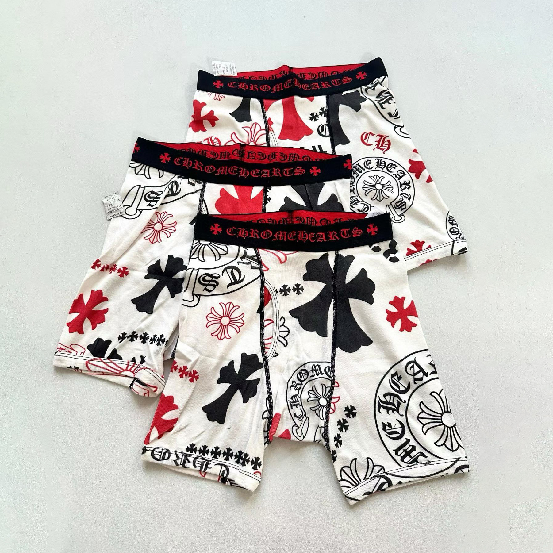 NlGO Chrome Hearts Men's Fashion Casual Logo Print Waistband Stretch Boxer Briefs Underwear #nigo78541