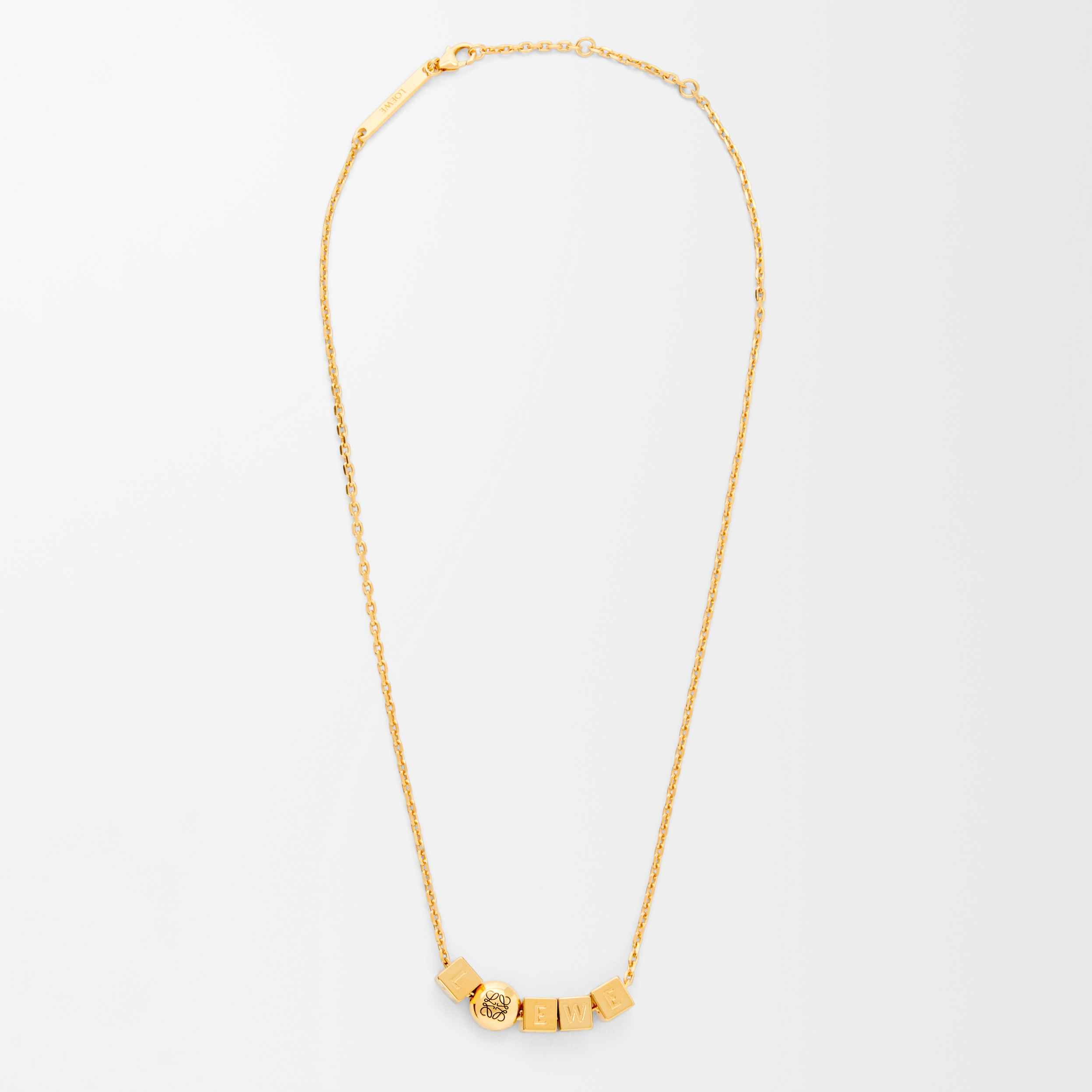 NIGO Loewe Women's Fashion Classic Cube Engraved Diamond Shaped Buckle Minimalist Necklace Bracelet Jewelry Accessories #nigo78551