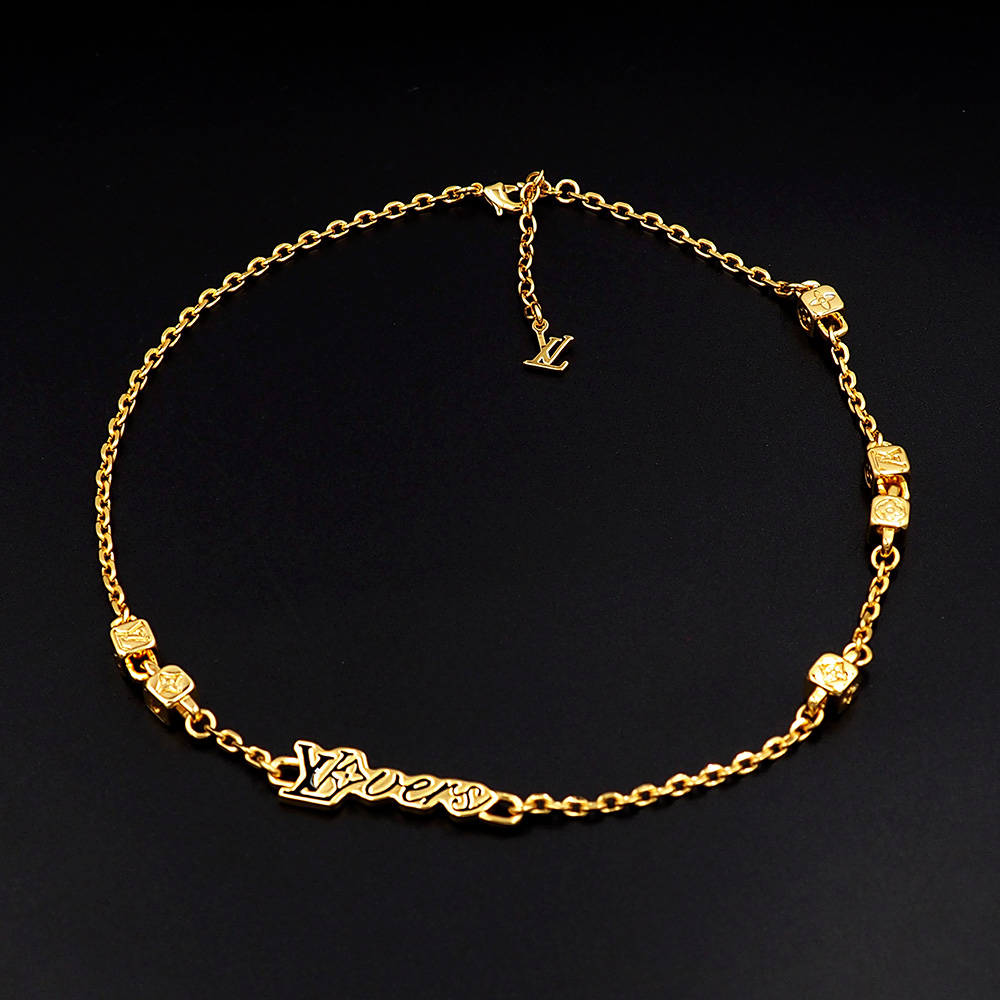 NIGO Louis Vuitton LV VERS Men's Fashion Classic Letter Logo Minimalist Logo Accent Metal Necklace Bracelet Jewelry Accessories #nigo78549