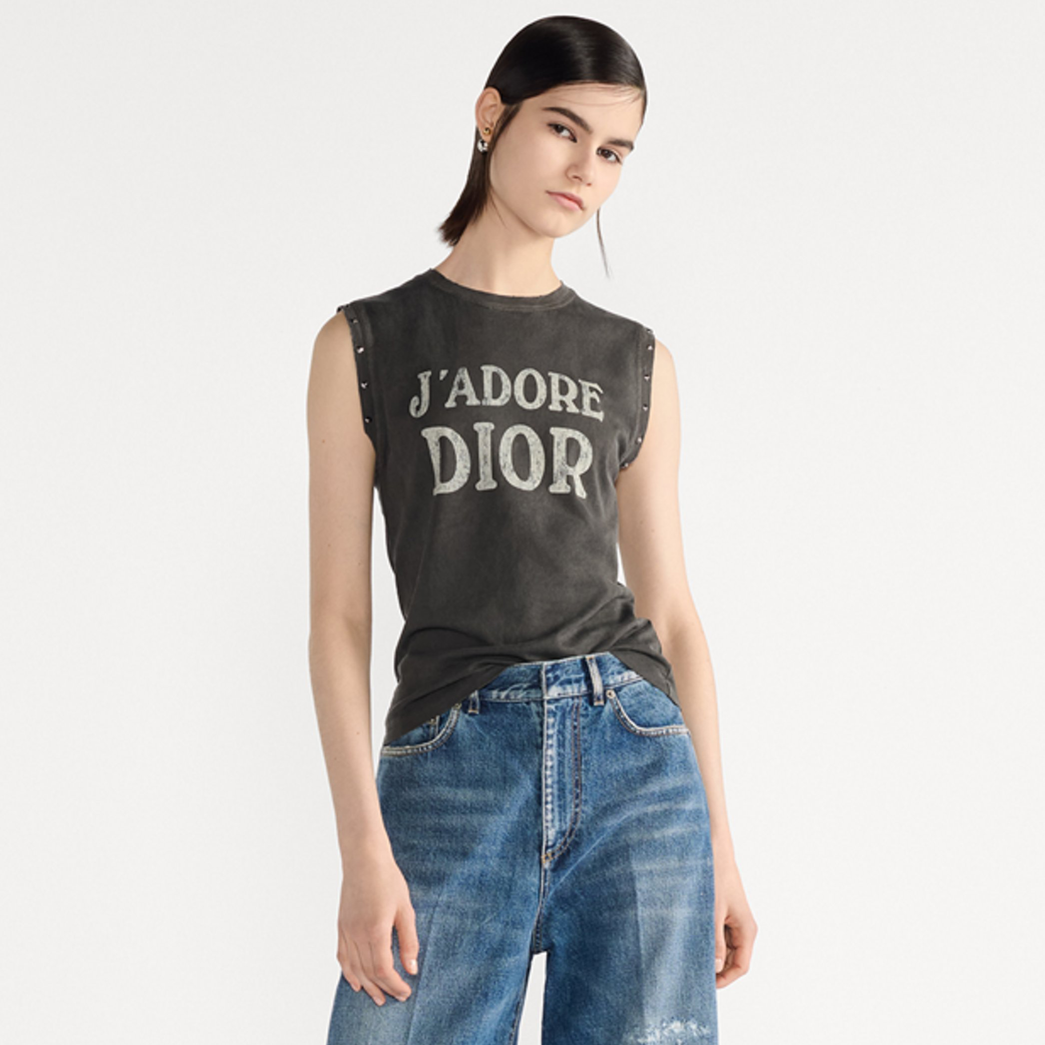 NIGO Dior Women's Summer Fashion Casual Solid Color Cotton Letter Sleeveless Tank Top Vest #nigo78537