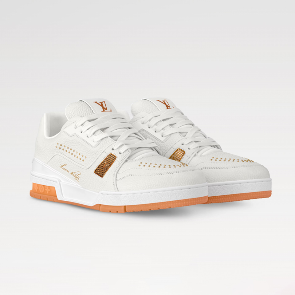 NIGO Louis Vuitton Men's & Women's LV Trainer Sneakers All-Season Low-Top Solid-Color Round-Toe Lace-Up Leather Casual Shoes #nigo81532