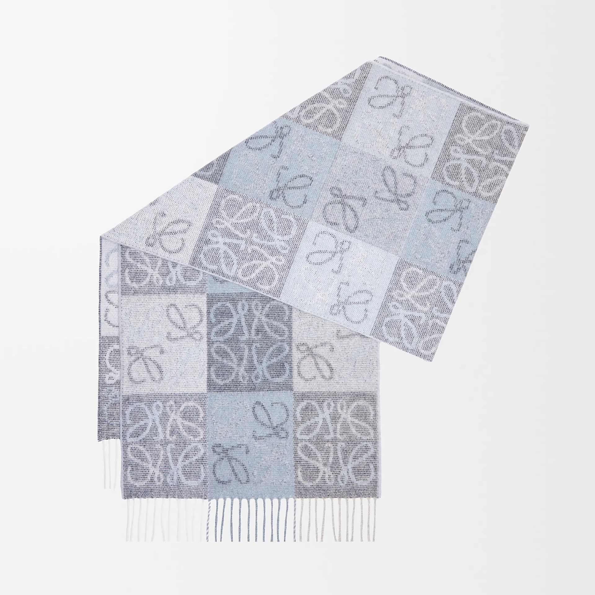 NIGO Loewe Men's And Women's Wool And Cashmere Checkered Scarves Fall/Winter Logo Color-Blocked Accessory Scarf Scarf Accessories #nigo81535