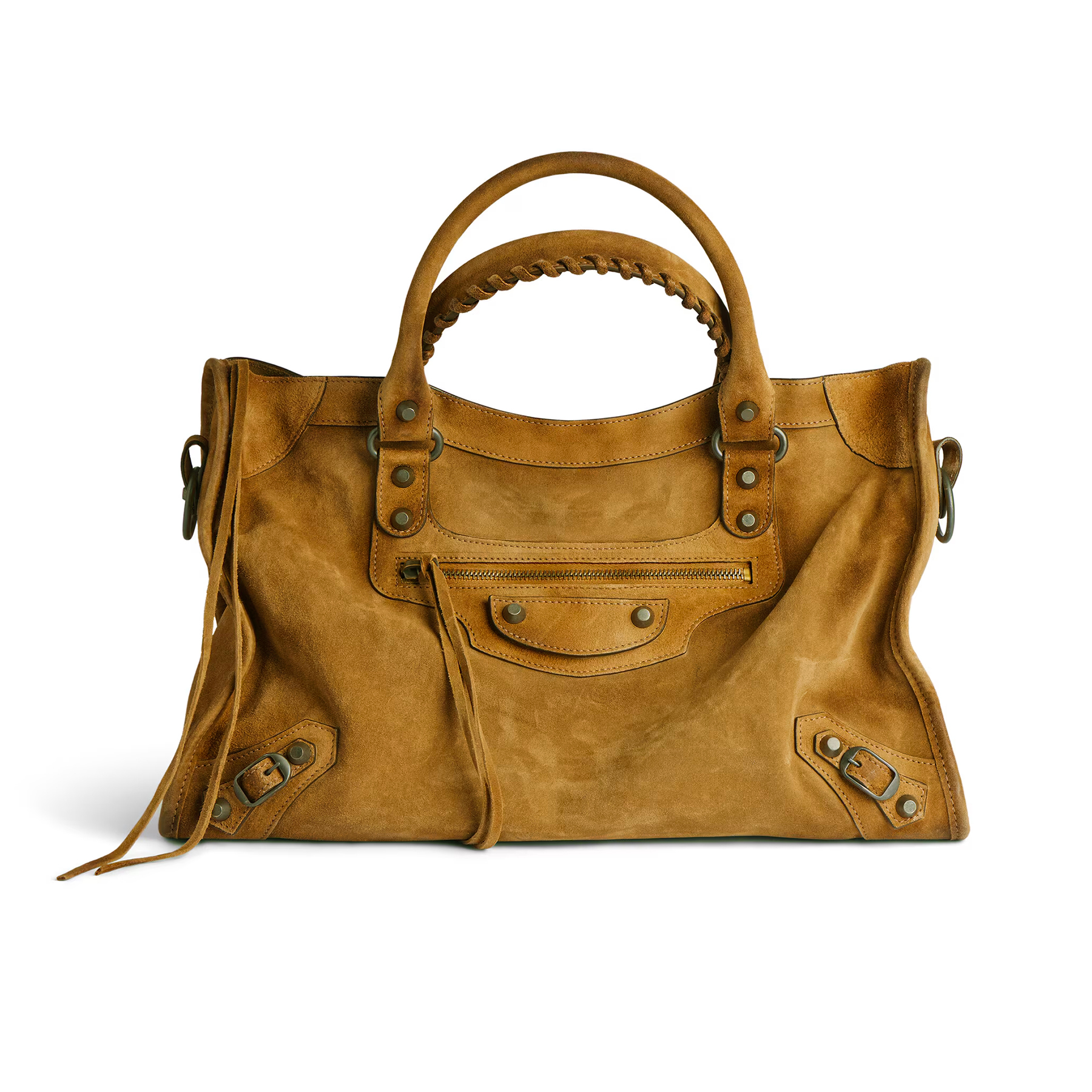 NIGO Balenciaga LE CITY Medium Handbag Women's Fashion Luxury Solid-Colour Suede Tote Bag Crossbody Bag Bags 8230582AB2A1143 Ngvp #nigo2434