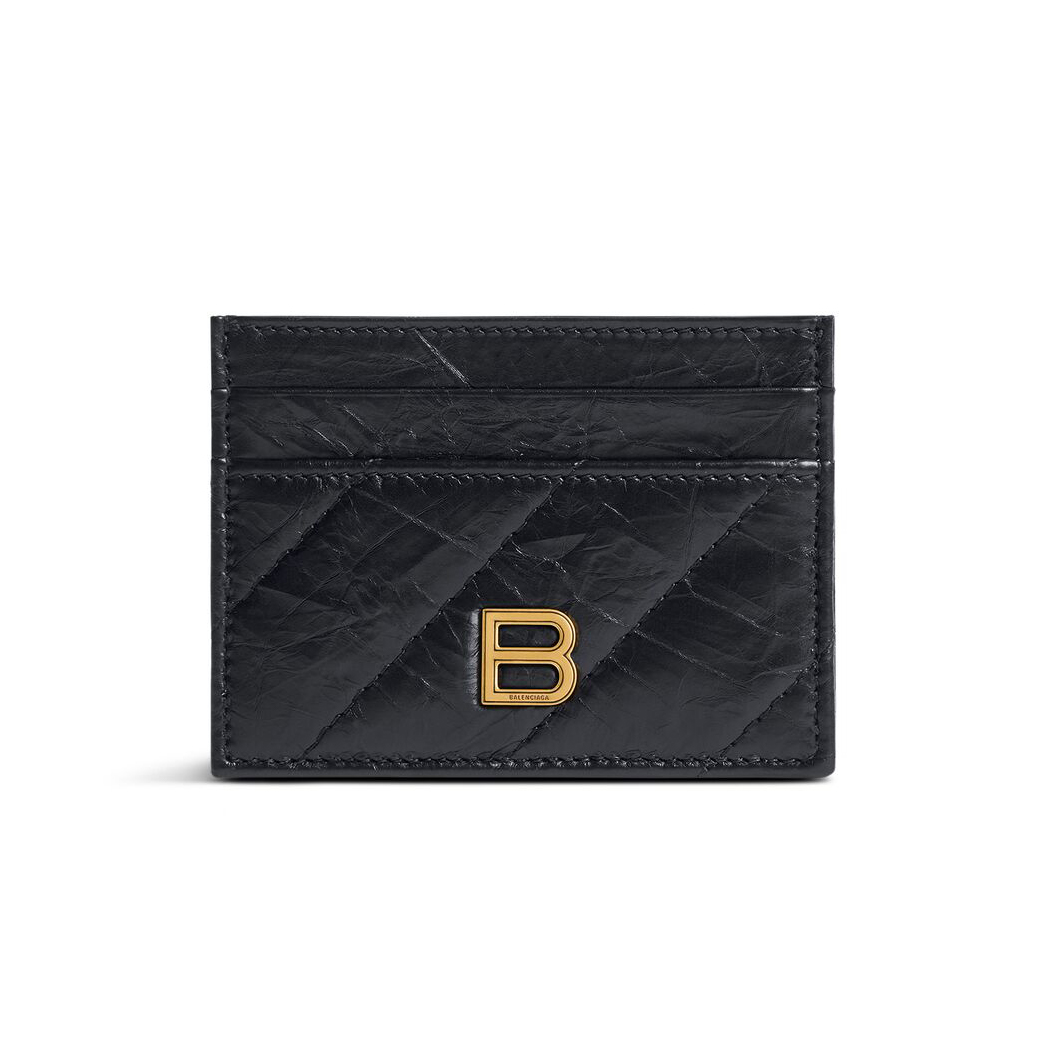 NIGO Balenciaga CRUSH Unisex Fashion Classic Solid-color Embossed B Logo Metal Accessories Card Holder Wallet  Bag Bags 766467210J11000 #nigo78543