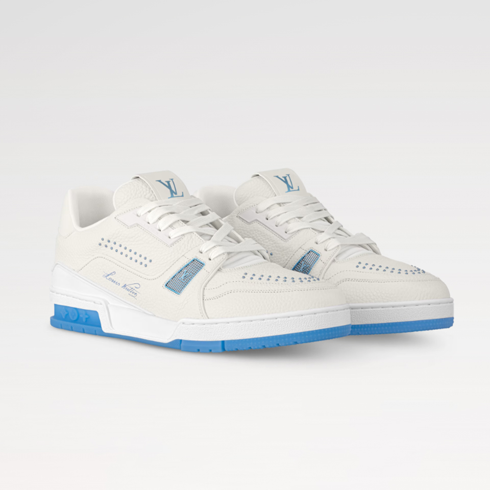 NIGO Louis Vuitton Men's & Women's LV Trainer Sneakers All-Season Low-Top Solid-Color Round-Toe Lace-Up Leather Casual Shoes #nigo81532