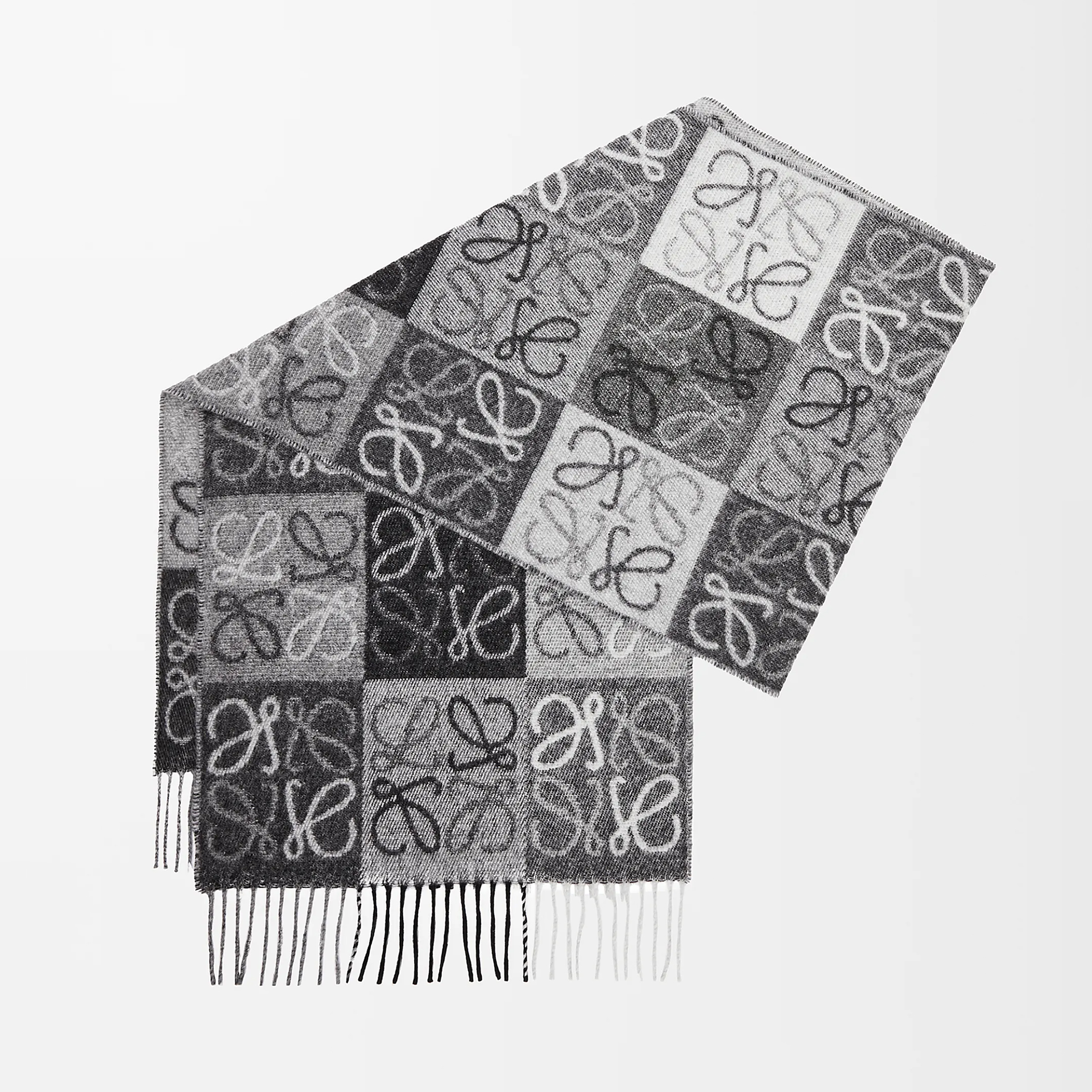 NIGO Loewe Men's And Women's Wool And Cashmere Checkered Scarves Fall/Winter Logo Color-Blocked Accessory Scarf Scarf Accessories #nigo81535