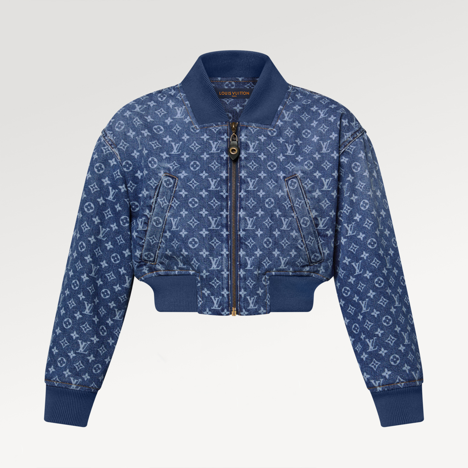 NIGO Louis Vuitton Monogram Denim Short Aviator Jacket Women's Luxury Fashion Elegant Short Zipper Denim Jacket #nigo81449