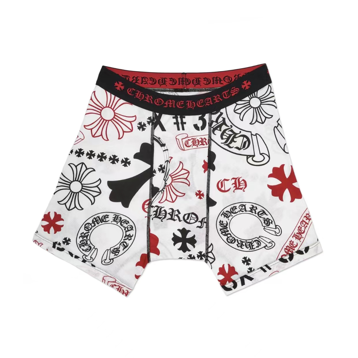 NlGO Chrome Hearts Men's Fashion Casual Logo Print Waistband Stretch Boxer Briefs Underwear #nigo78541