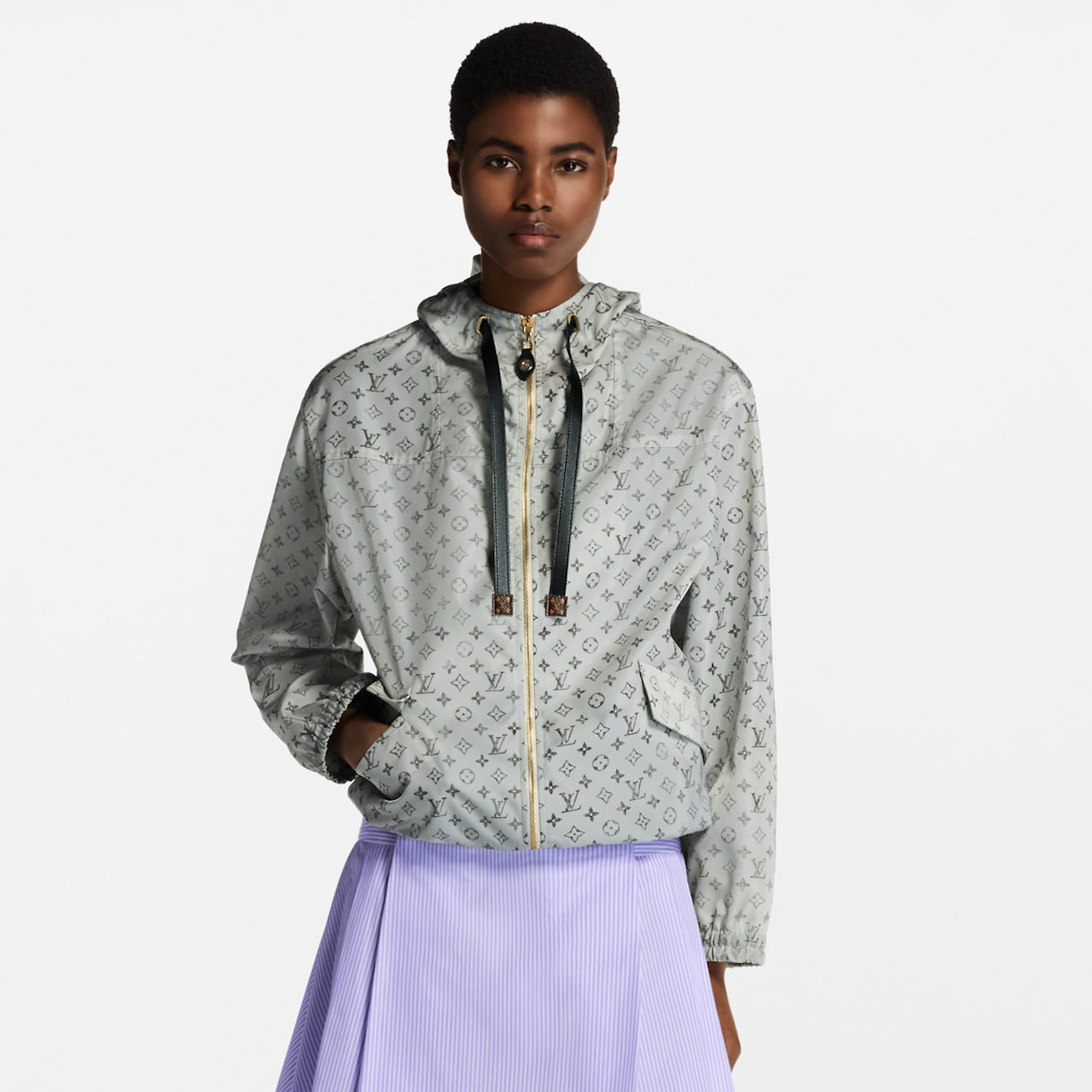 NIGO Louis Vuitton Monogram Hooded Parker Coat Women's Fall And Winter Fashion Trend Printed Drawstring Hooded Jacket #nigo81457