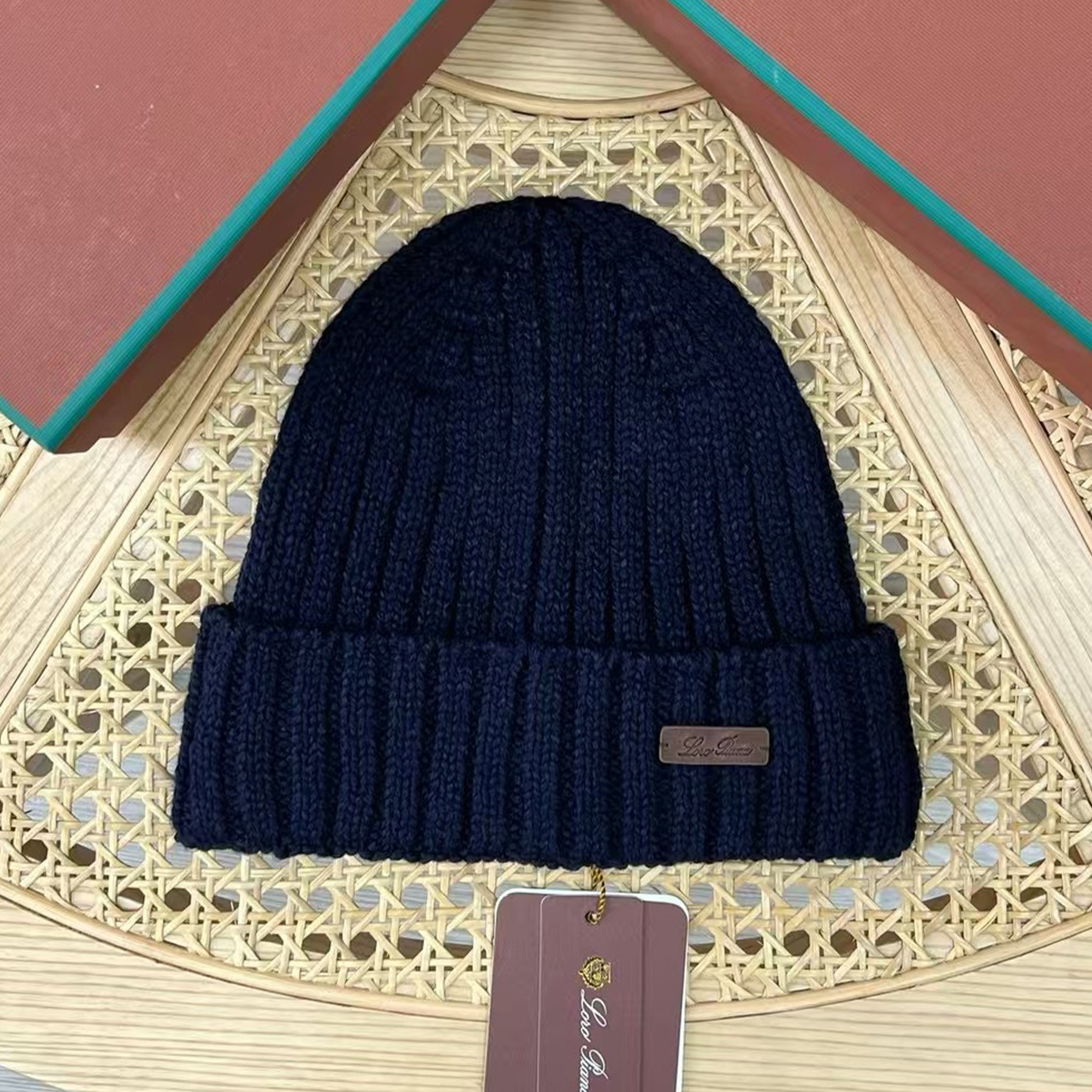 NIGO Loro Piana Moltrasio Beanie Men's And Women's Fashion Trend Knitted Leather Label Warm Hat Autumn And Winter High Street Comfortable Hat  #nigo81453