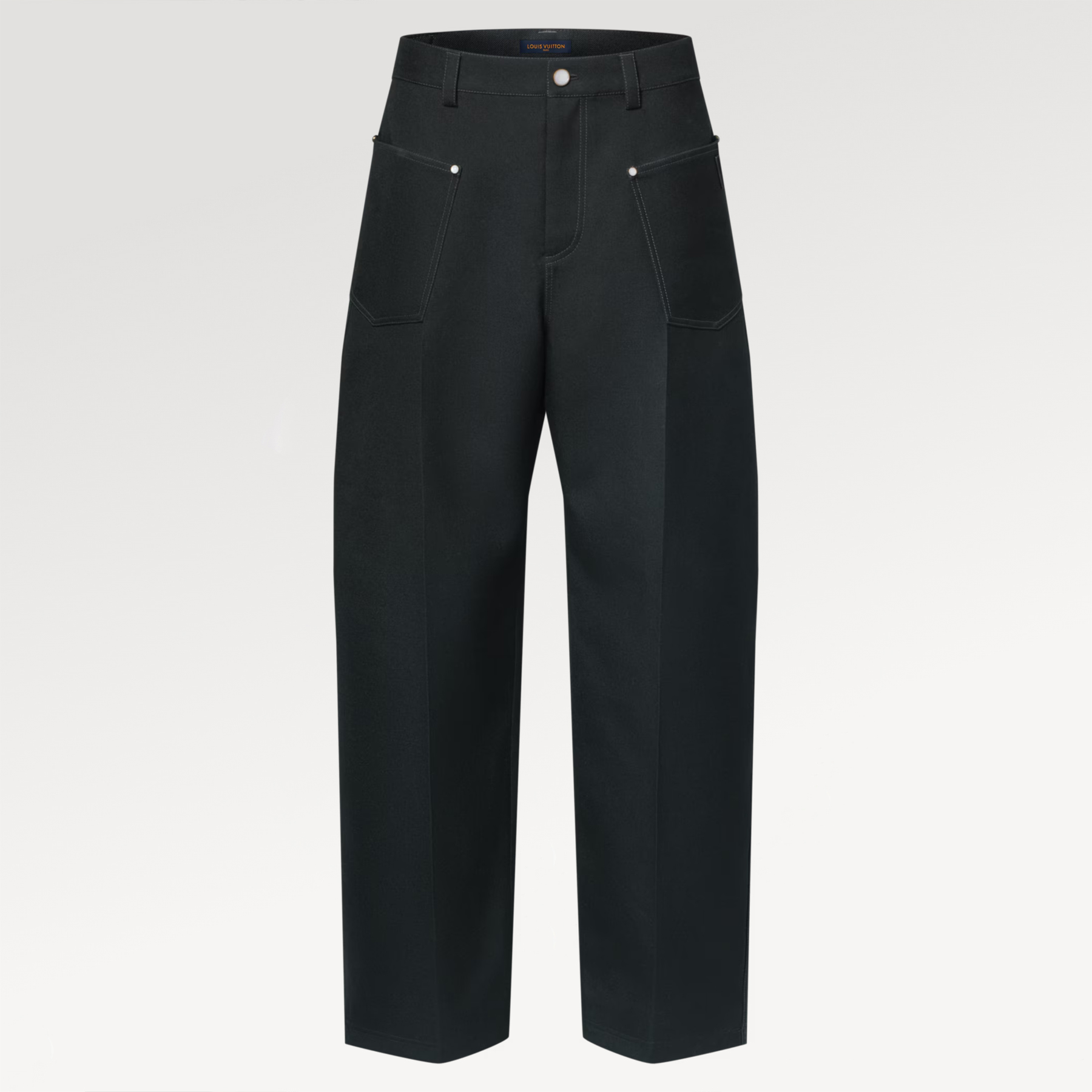 NIGO Louis Vuitton Men's Fall And Winter High Street Trend Black Checkerboard Leather Labeled Work Pants Fashion Casual Pants﻿ Ngvp #nigo2437