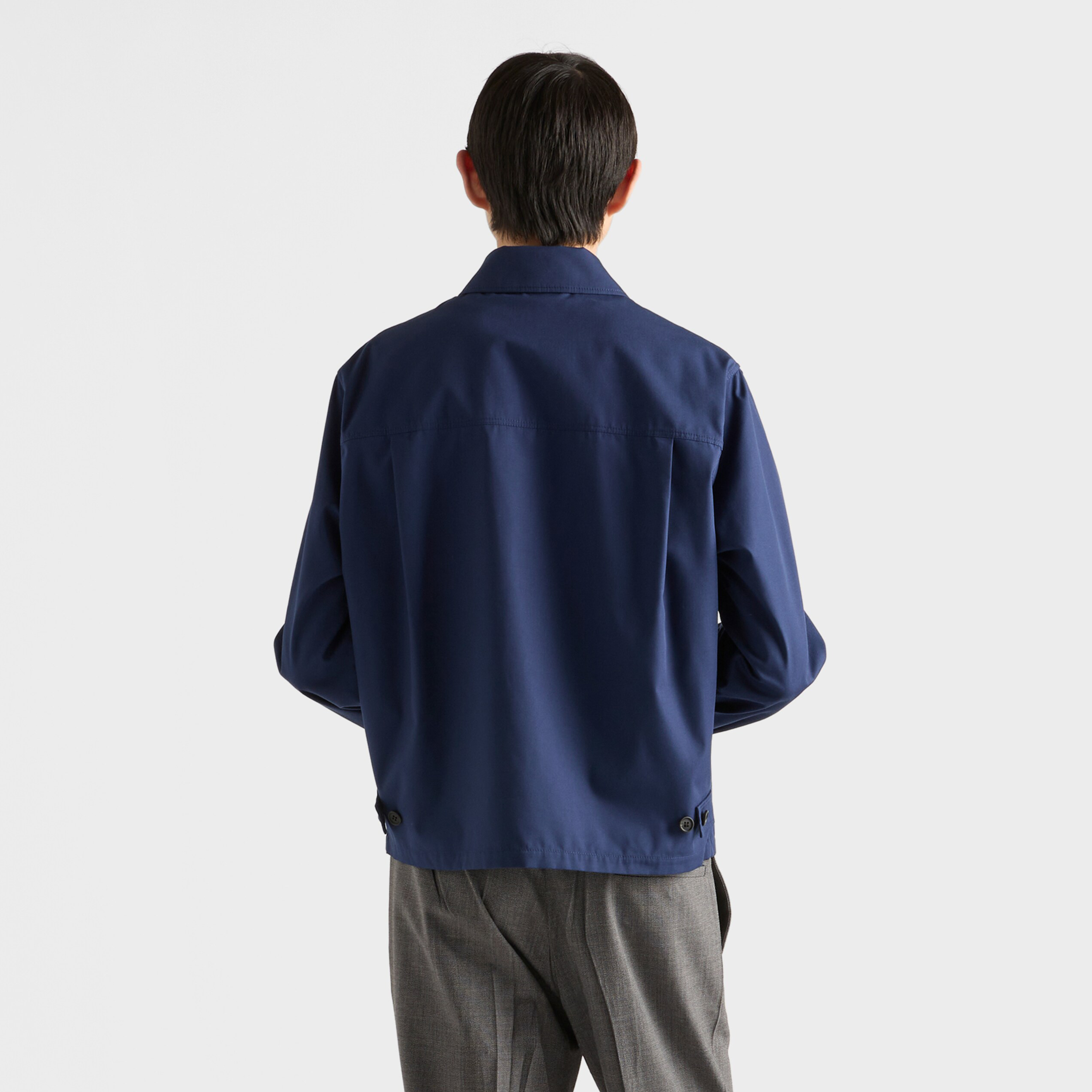 NIGO Prada Men's Spring/Fall Casual Fashion Solid Color Logo Collar Zipper Cotton Blend Long Sleeve Short Jacket #nigo78559