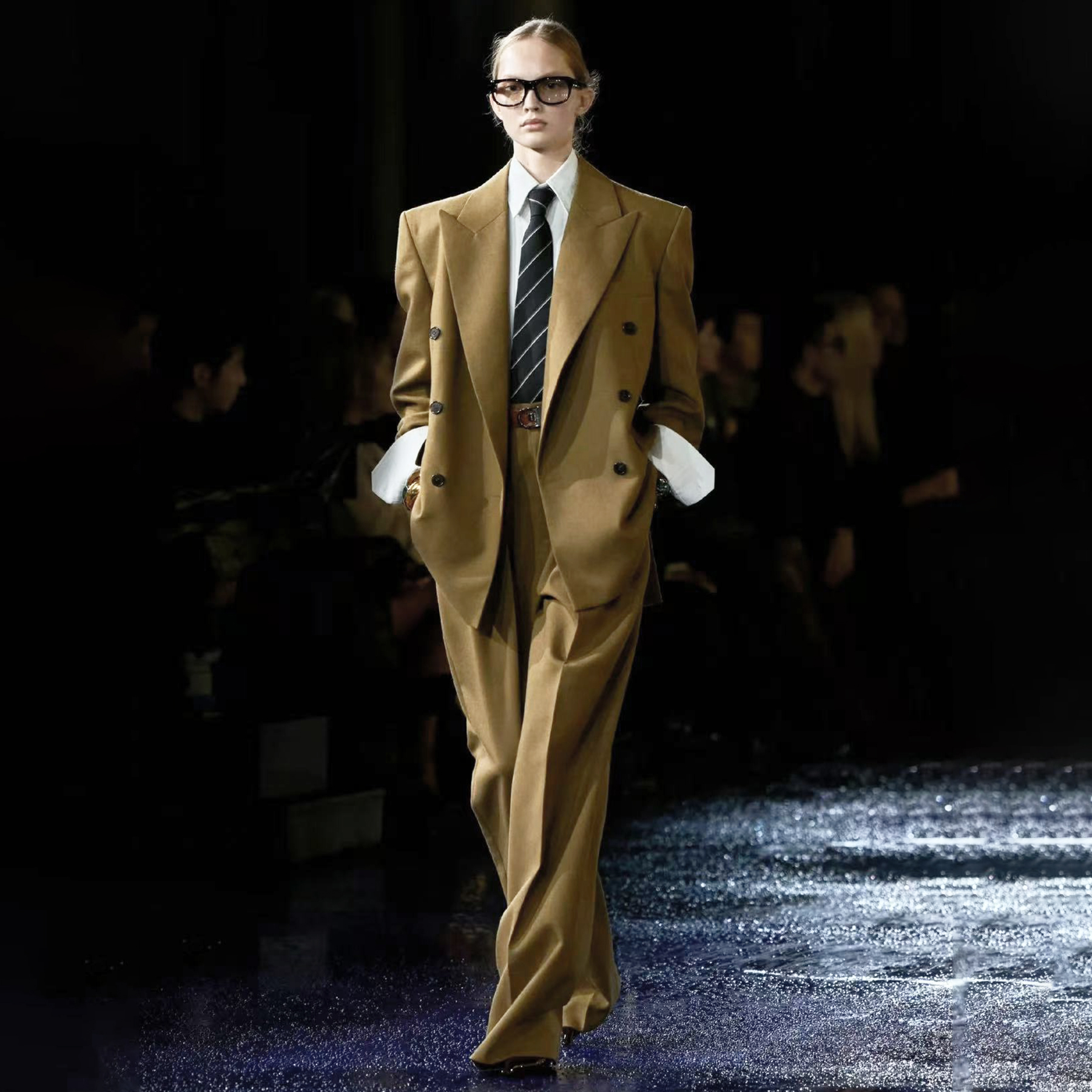 NIGO Saint Laurent Women's Autumn And Winter Retro Solid Color Suit Jacket Suit Boxyfit Broad Department Fashion High Street Trend Loose Straight Trousers Set  Ngvp #nigo2438