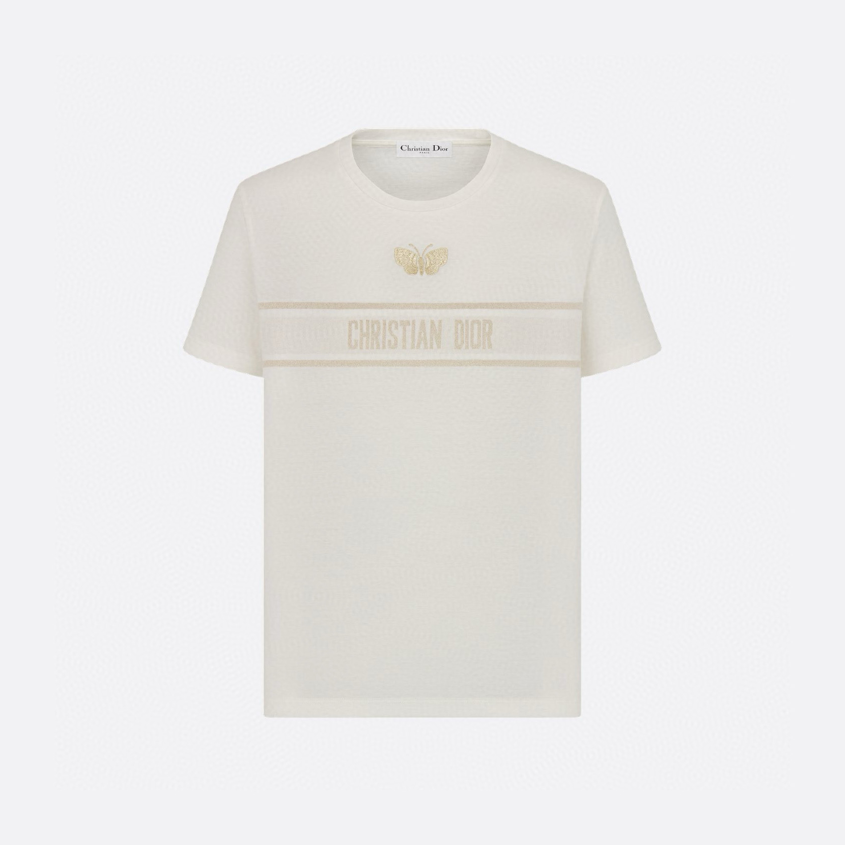 NIGO Dior Women's Summer Fashion Casual Crew Neck Cotton Short Sleeve T-Shirt with Gold Thread Embroidery T-Shirt #nigo78579