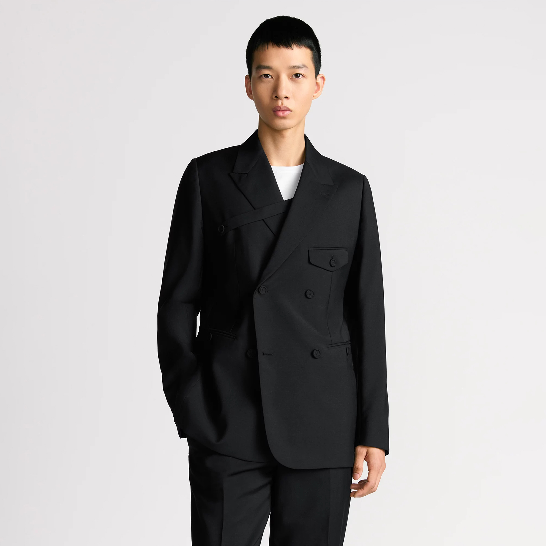 NIGO Dior Men's Fall And Winter Wool Blend Black Jacket Single-breasted Suit Top Wedding Suit Blazer Casual Jacket Ngvp #nigo2441