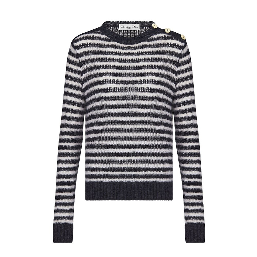 NIGO Dior Women's Striped Color-Blocked Spring/Fall Crewneck Pullover Long-Sleeve Knit Sweater Ngvp #nigo2342