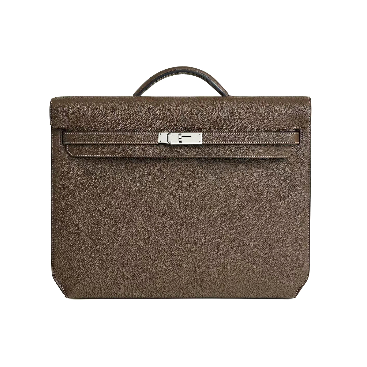 NIGO Hermes Men's and Women's Classic Solid Color Leather Business Bag with Silver Buckle  Handbag Laptop Case Bag Bags #nigo78611