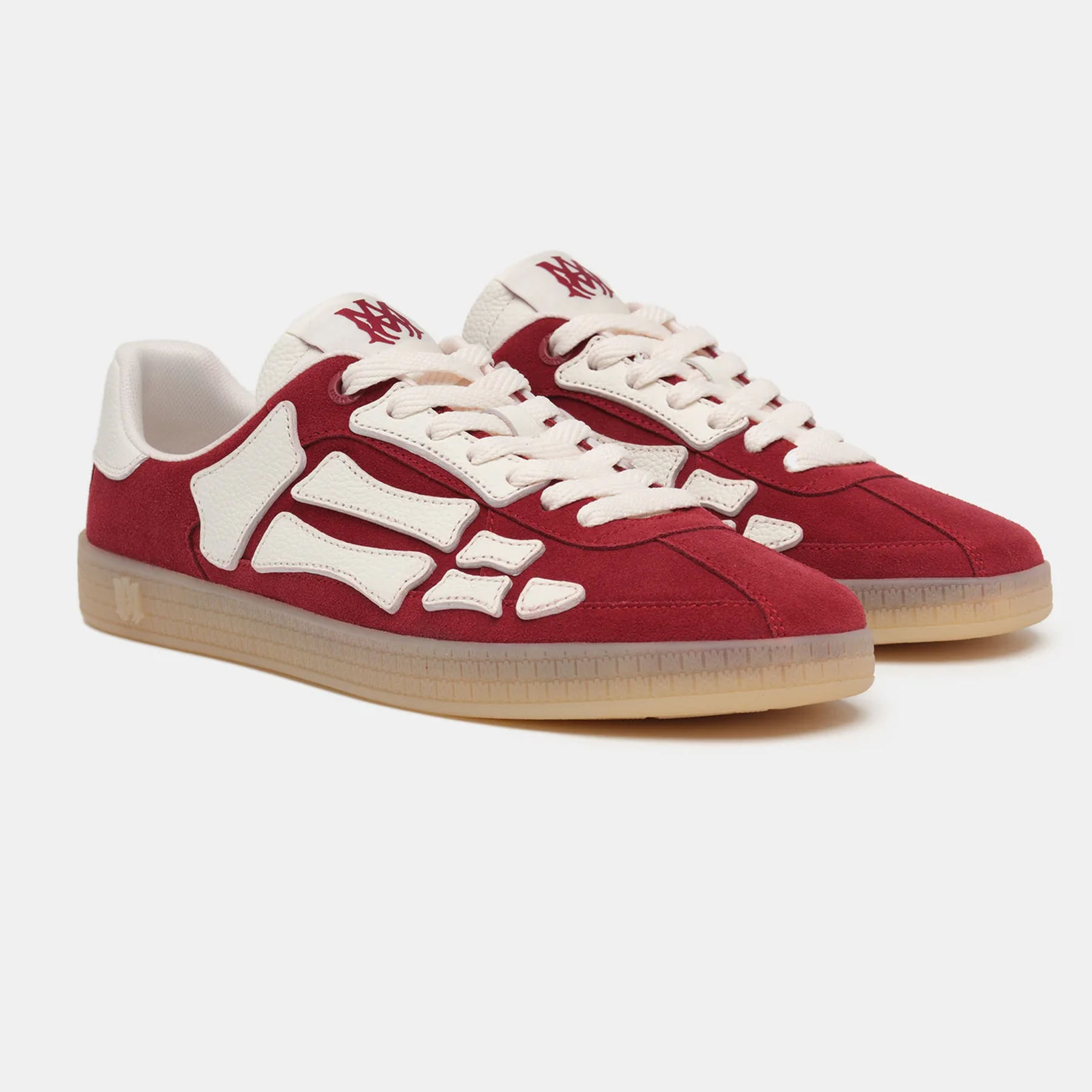 NIGO Amiri Pacific Bones Men's Women's High Street Suede Couple Sneakers Bone Woven Pattern Fashion Trend Casual Shoes #nigo81611