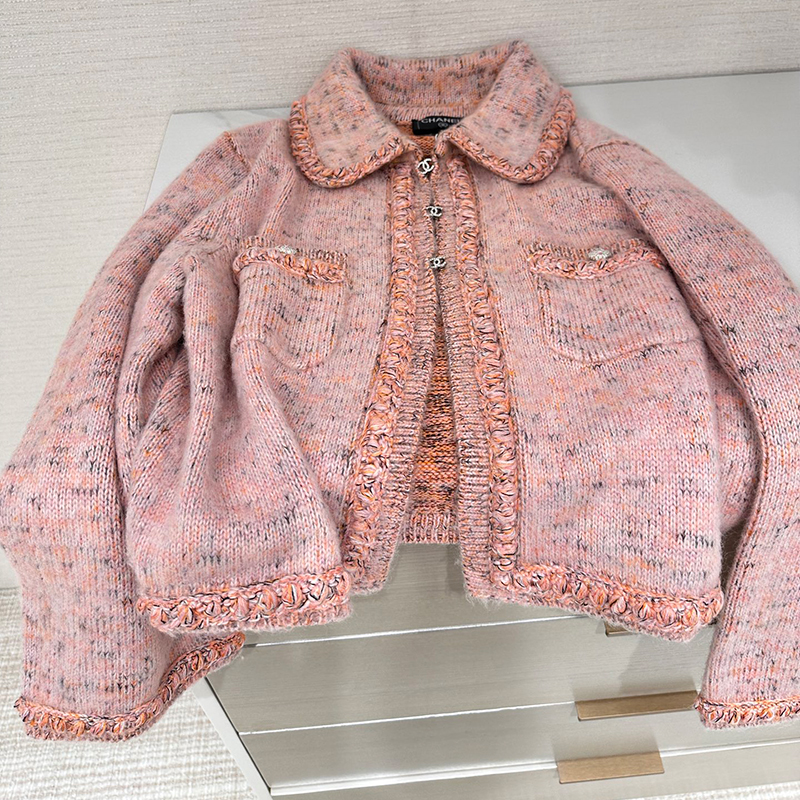 NIGO Chanel Women's Spring/Fall Solid-Color Long-Sleeve Collared Cardigan Jacket in Cashmere-Wool Blend With Casual Short Skirt Ngvp #nigo2341