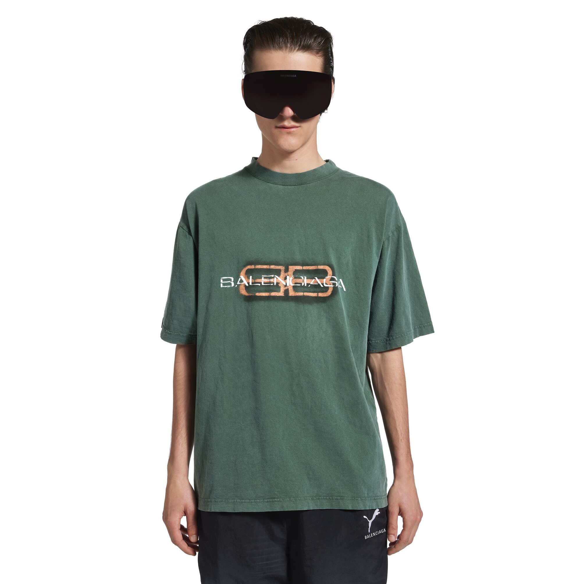 NIGO Balenciaga BB ICON STENCIL Men's Summer Fashion Casual Crew Neck Vintage Plain Knit Oversized Loose Fit T-Shirt #nigo78613