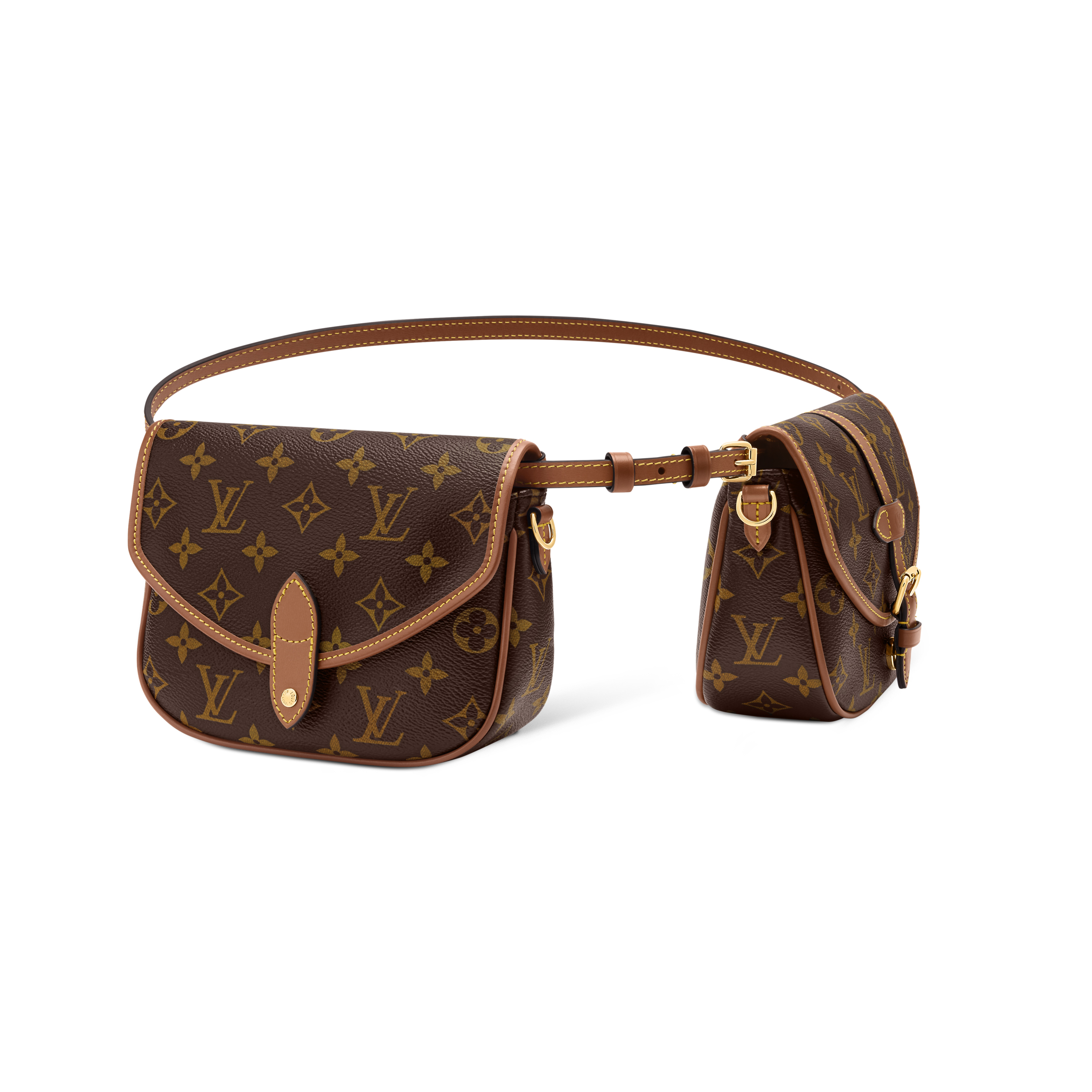 NIGO Louis Vuitton DUO BB Women's Fashion Classic Print Adjustable Strap Metal Hardware Single Compartment Crossbody Waist Bag Bags M26592 #nigo78639