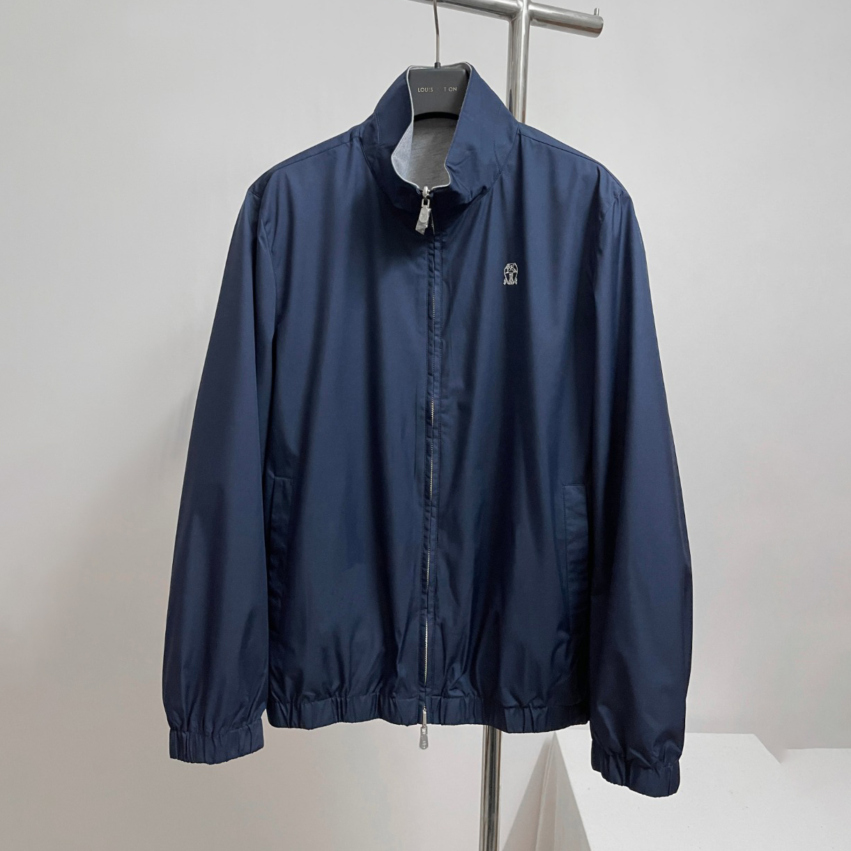 NIGO Brunello Cucinelli Men's Spring/Fall Fashion Casual Solid Color High Neck Double Zip Reversible Jacket #nigo78634