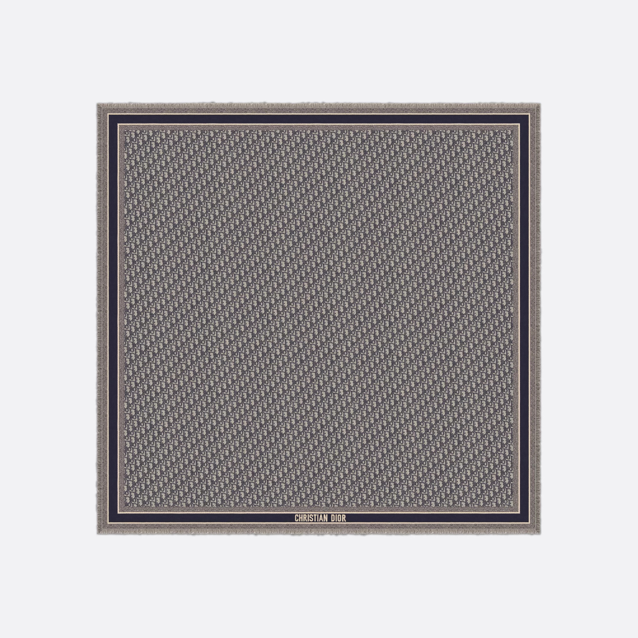 NIGO Dior Women's Fashion Classic Reversible Oblique Print Shearling and Mulberry Silk Blend Fabric Scarf  Accessories #nigo78625