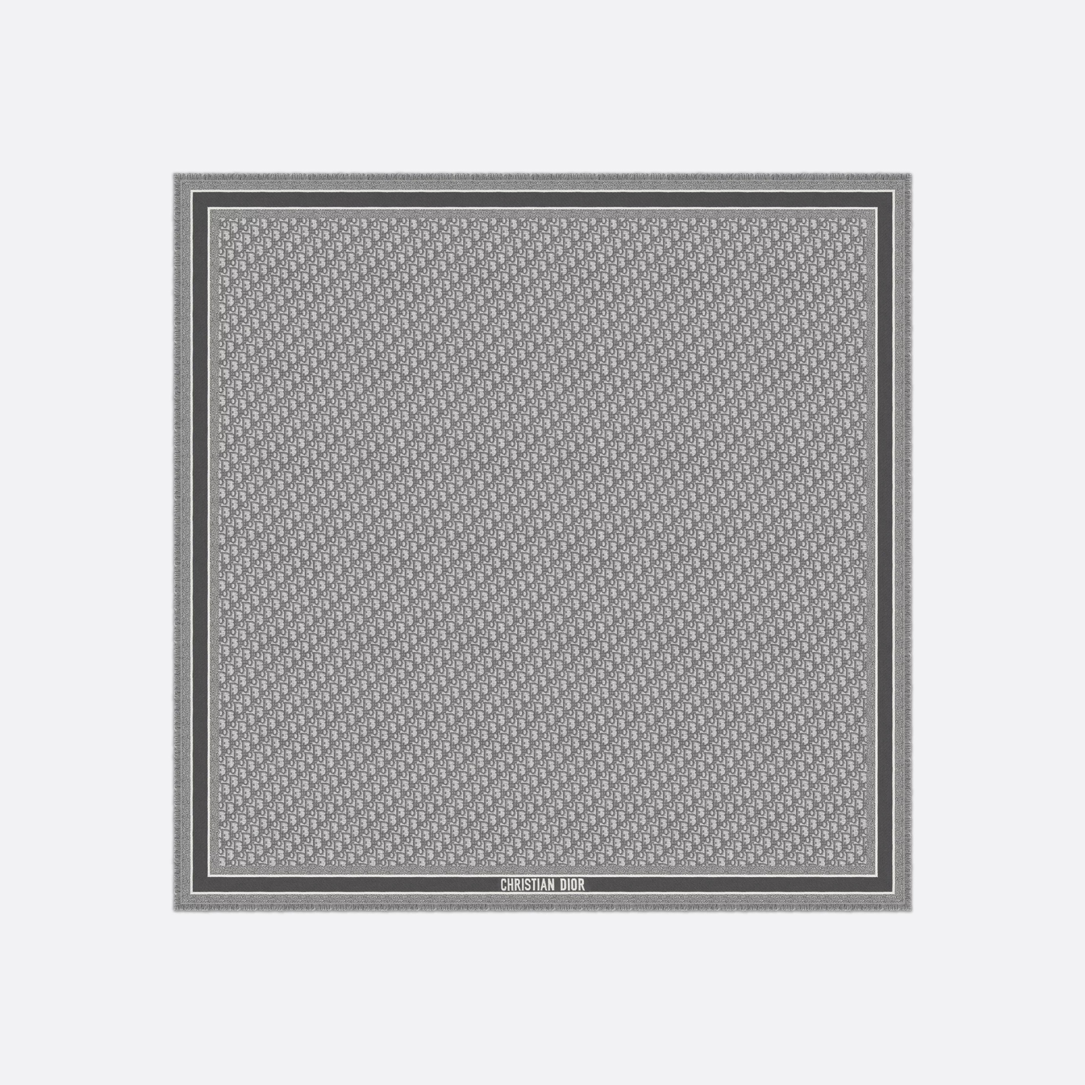 NIGO Dior Women's Fashion Classic Reversible Oblique Print Shearling and Mulberry Silk Blend Fabric Scarf  Accessories #nigo78625