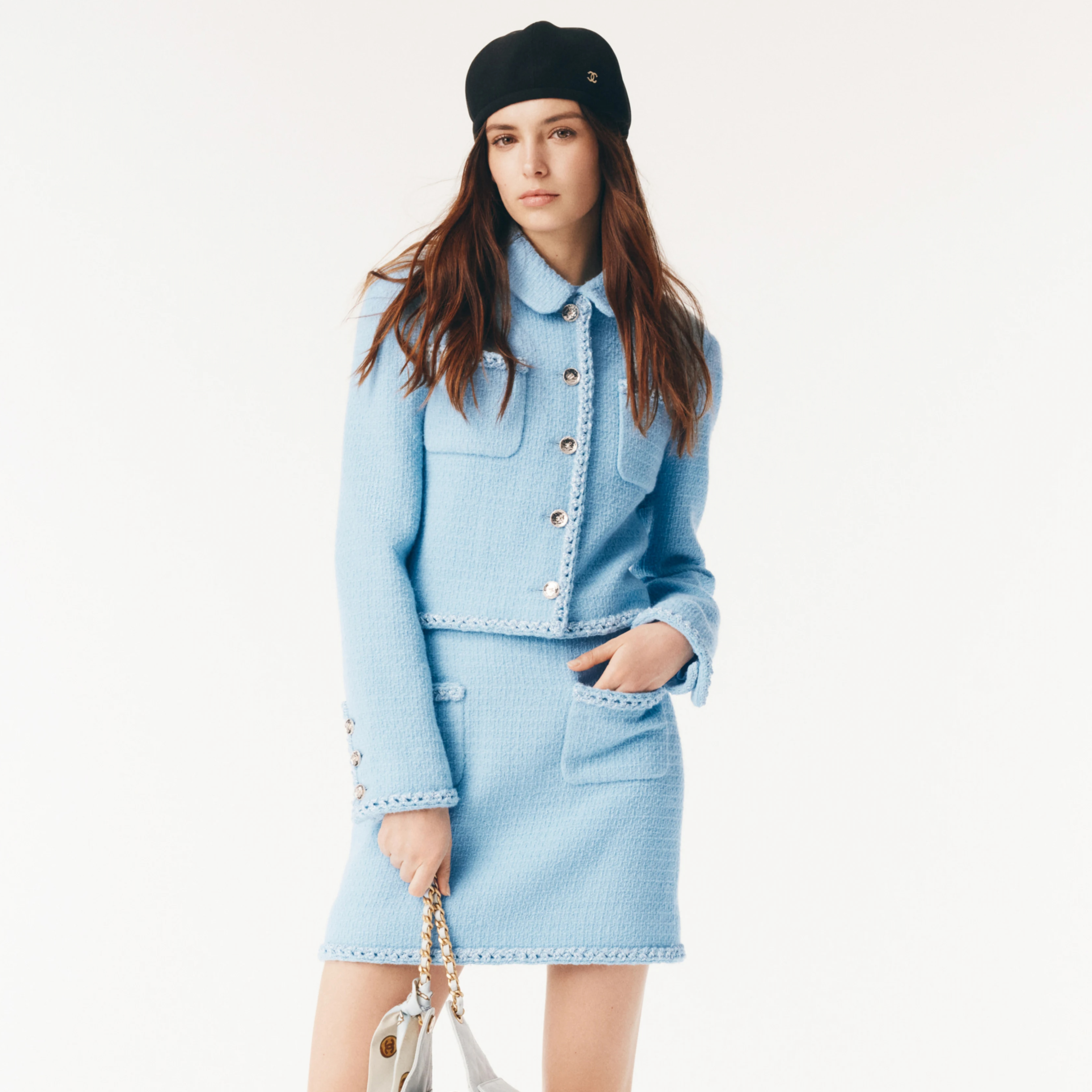 NIGO Chanel Women's Spring/Fall Wool Twill Single-Breasted Lapel Long-Sleeve Jacket Solid-Color Casual Skirt Suit Set Ngvp #nigo2356