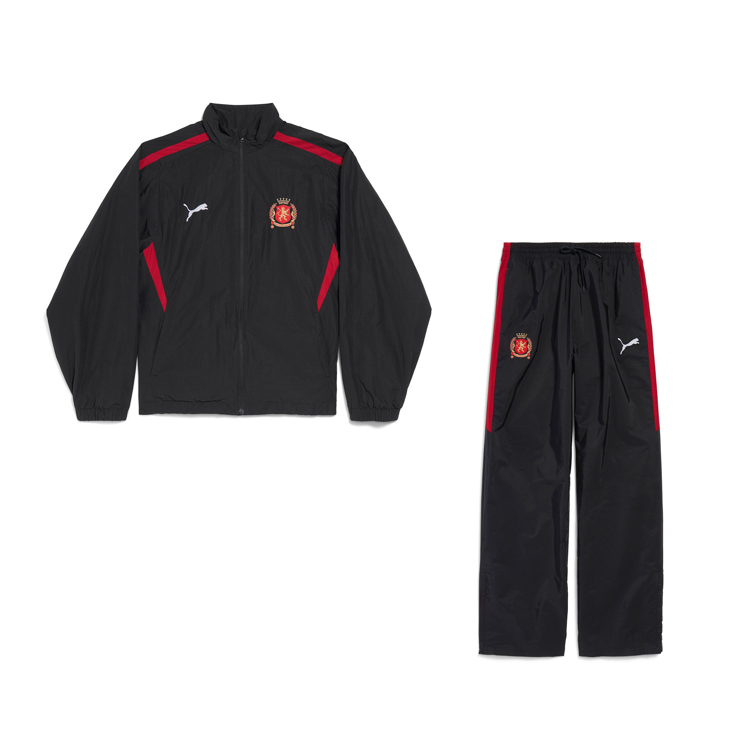 NIGO Balenciaga BALENCIAGA | PUMA TRACKSUIT Men's Spring/Fall Fashion Casual Stand Collar Zipper Twill Weave Jacket & Solid Color Relaxed Fit Casual Pants Set #nigo78652