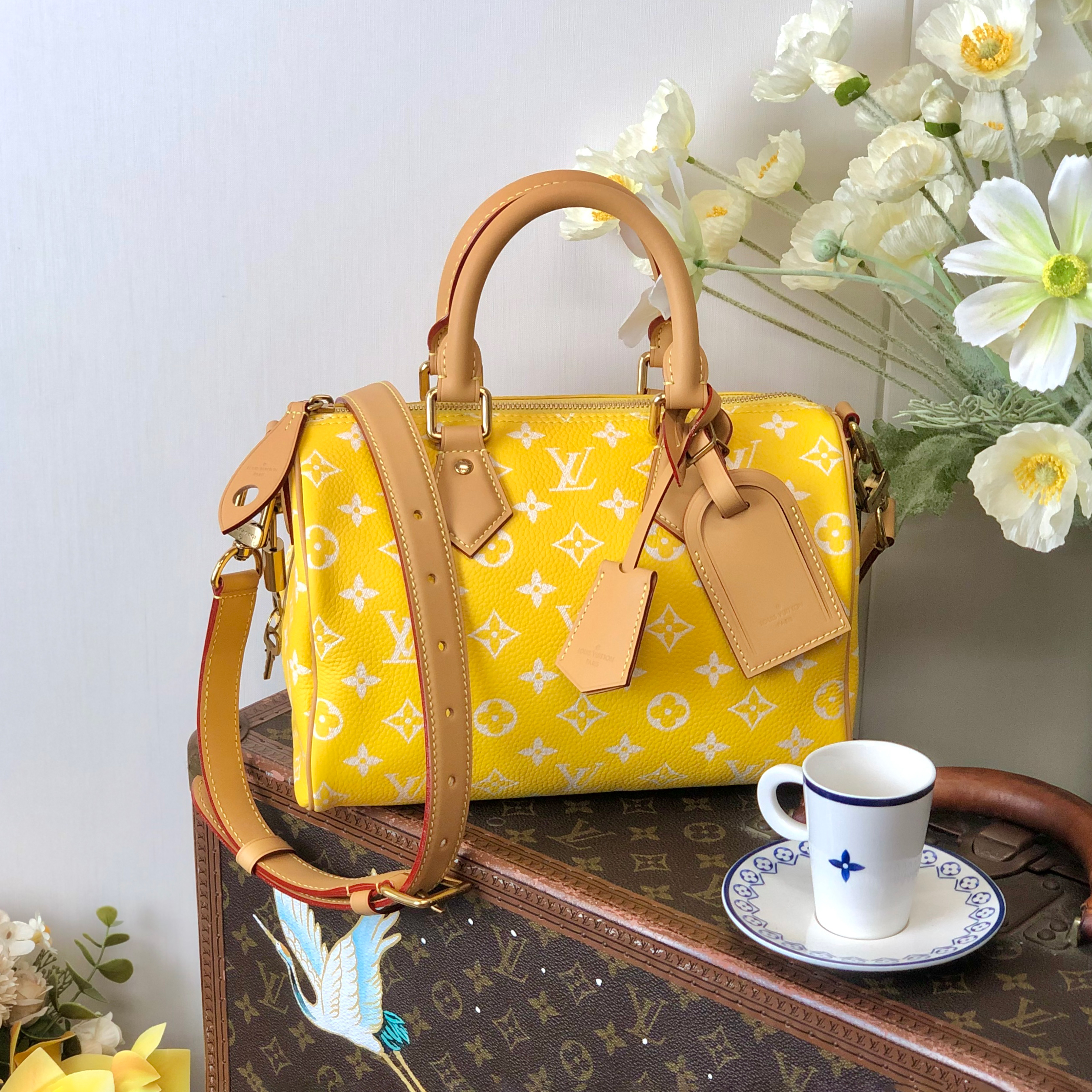NIGO Louis Vuitton Women's Fashion Classic Yellow Logo Zipper Closure Leather Shoulder Bag Handbags In Small Medium And Large Sizes Crossbody Bag Bags #nigo78662