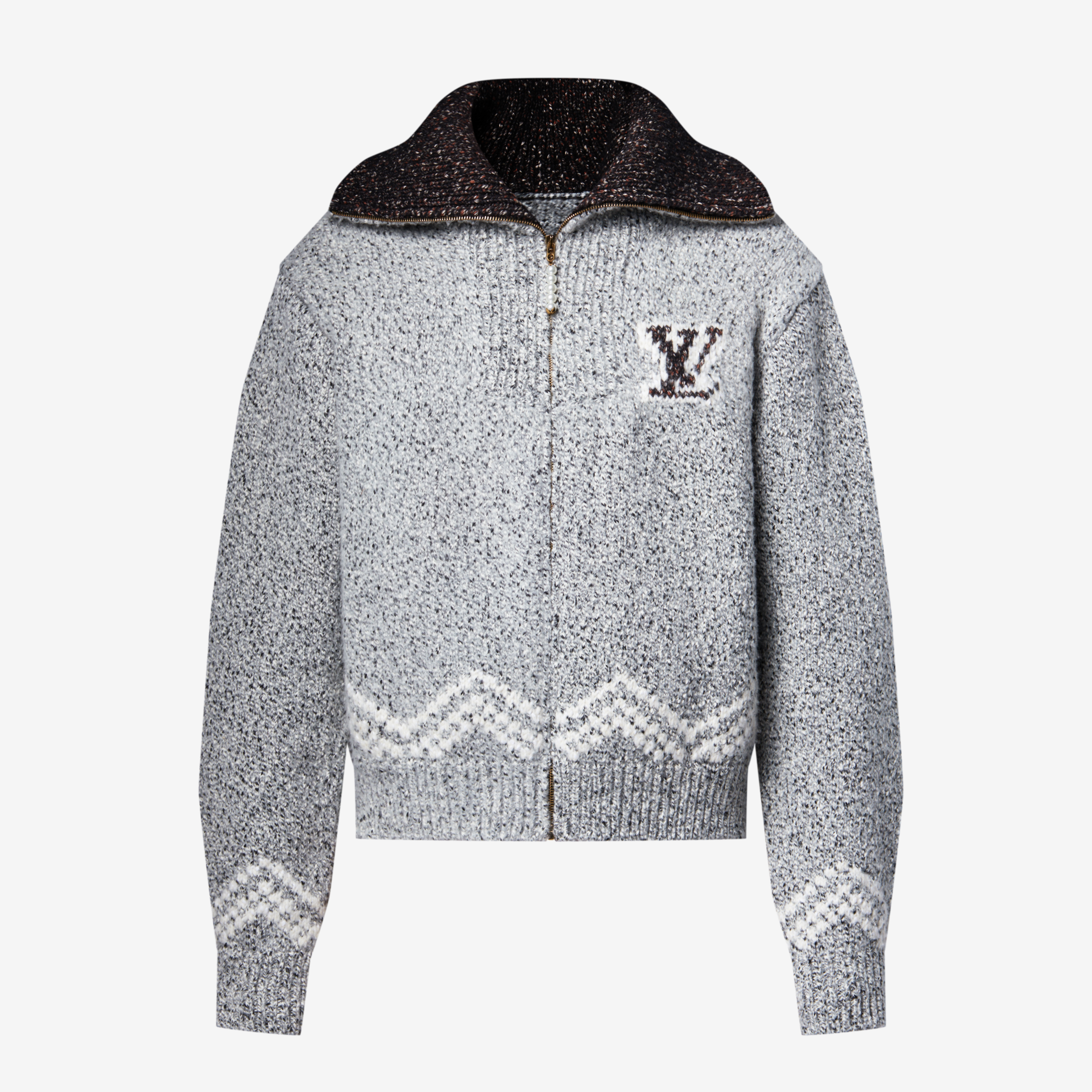 NIGO Louis Vuitton Men's & Women's Fall/Winter Fashion Casual Zipper Collar Knit Waist-cinched Sweater Jacket #nigo78668