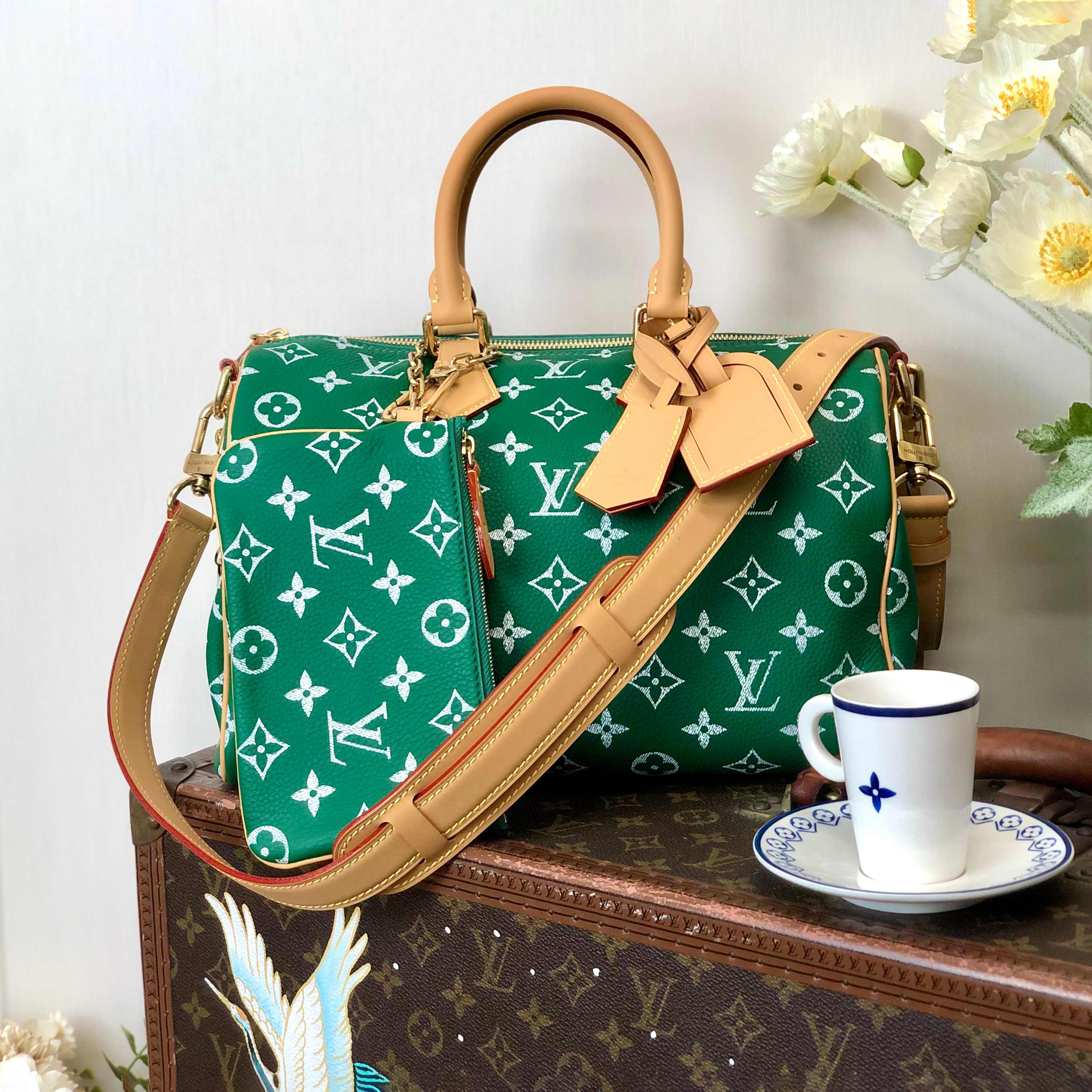 NIGO Louis Vuitton Women's Fashion Classic Grass Green Logo Zipper Closure Leather Shoulder Bag Handbags In Small Medium And Large Sizes Crossbody Bag Bags #nigo78661