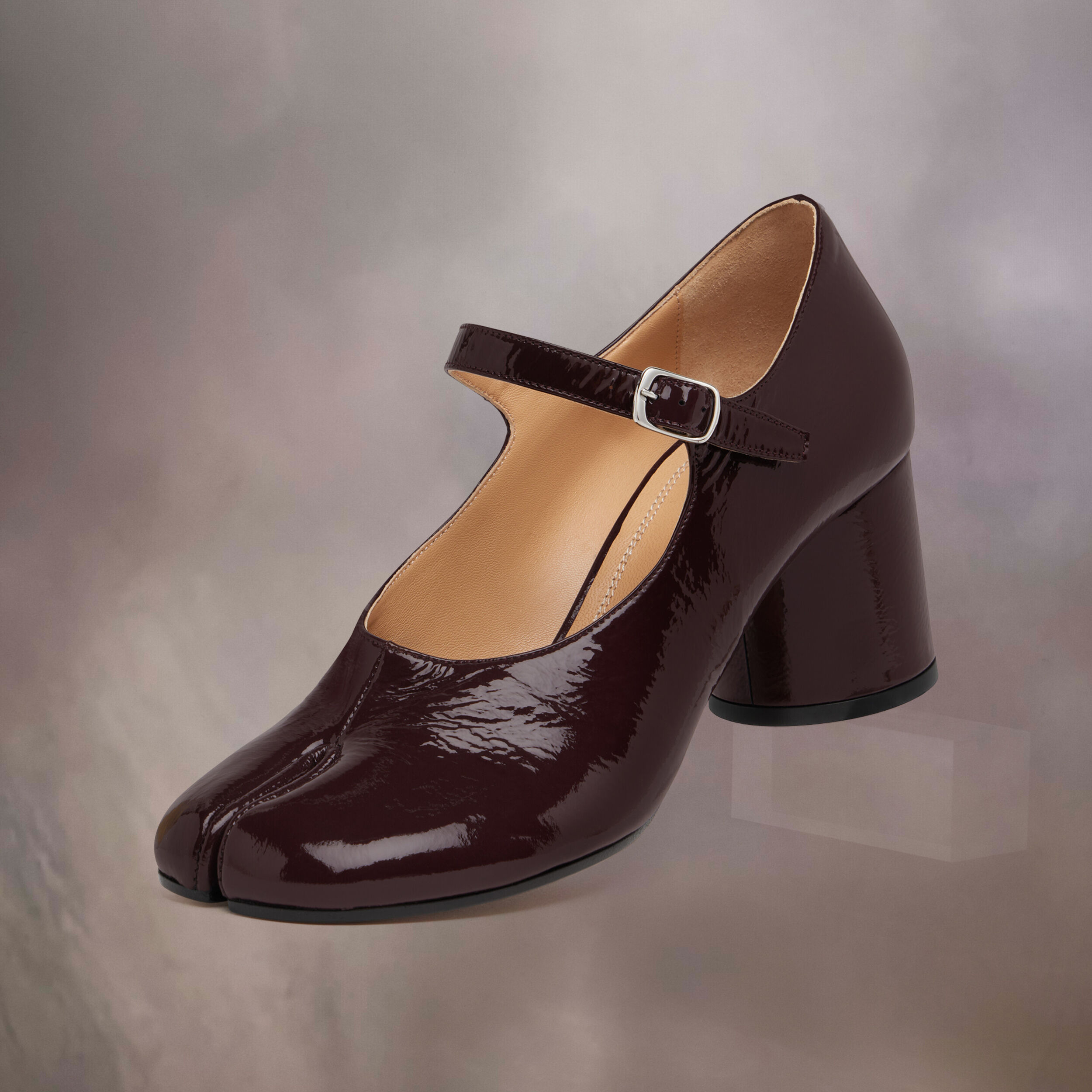 NIGO Maison Margiela Women's Spring/Fall Fashion Classic Round Toe Slip On Solid Color Leather Chunky Heel Mary Jane Split Toe Shoes #nigo78646